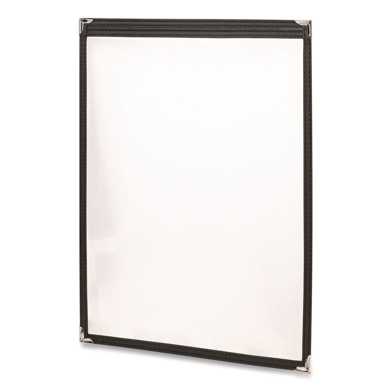 Menu Holder For 8.5 x 11 Menus, Portrait Orientation, 9.3 x 11.9 Holder, Clear/Black/Gold