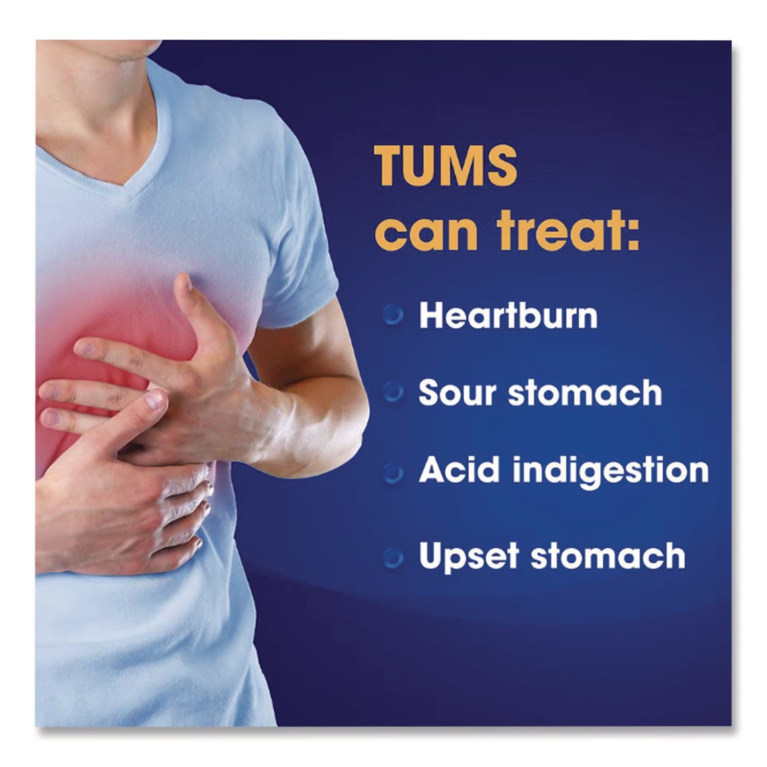 For Heartburn, Acid Indigestion, Sour Stomach, Upset Stomach, Chest Congestion - Assorted Berries - 2 Tablets/Packet - 25 / Box