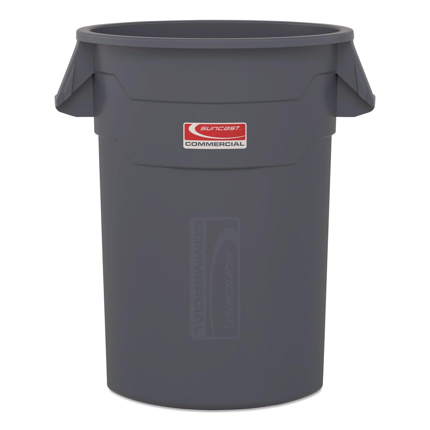 Injection Molded Utility Trash Can, 20 gal, Resin, Gray