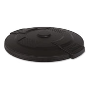 Utility Trash Can Lid for 20 gal Trash Can, 19.74" Diameter x 2.9", Black