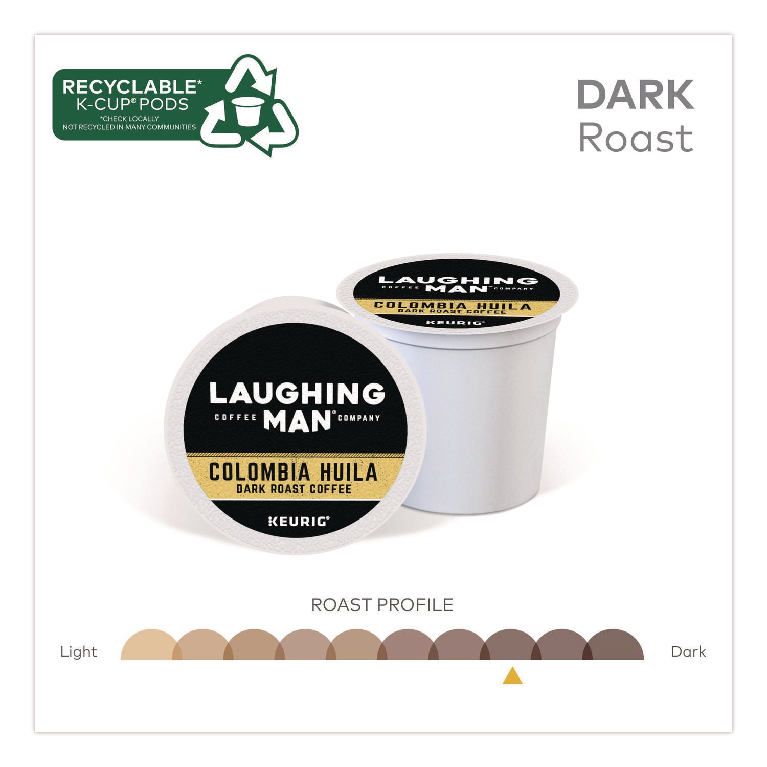 Compatible with Keurig K-Cup Brewer - Dark - K-Cup, Pod - Kosher - 22 / Box