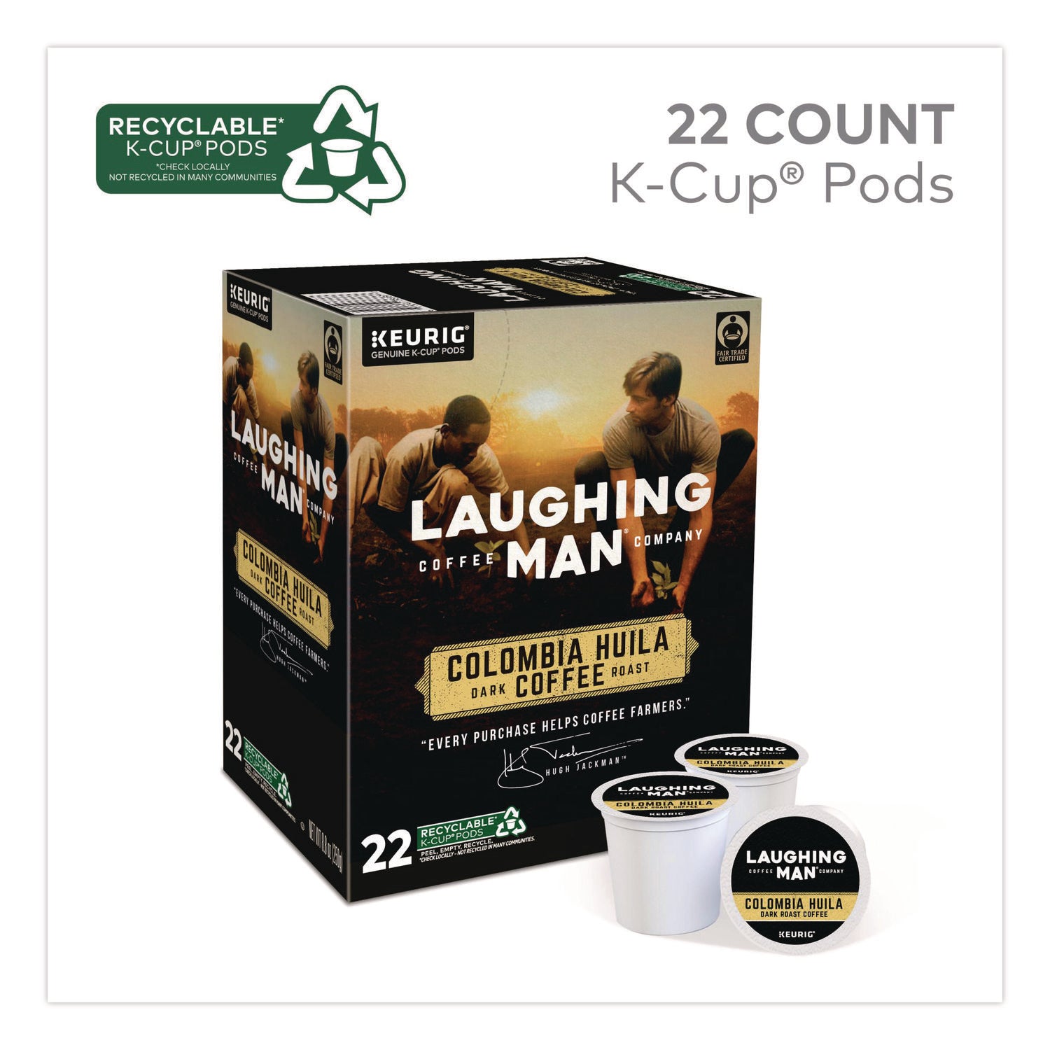 Compatible with Keurig K-Cup Brewer - Dark - K-Cup, Pod - Kosher - 22 / Box