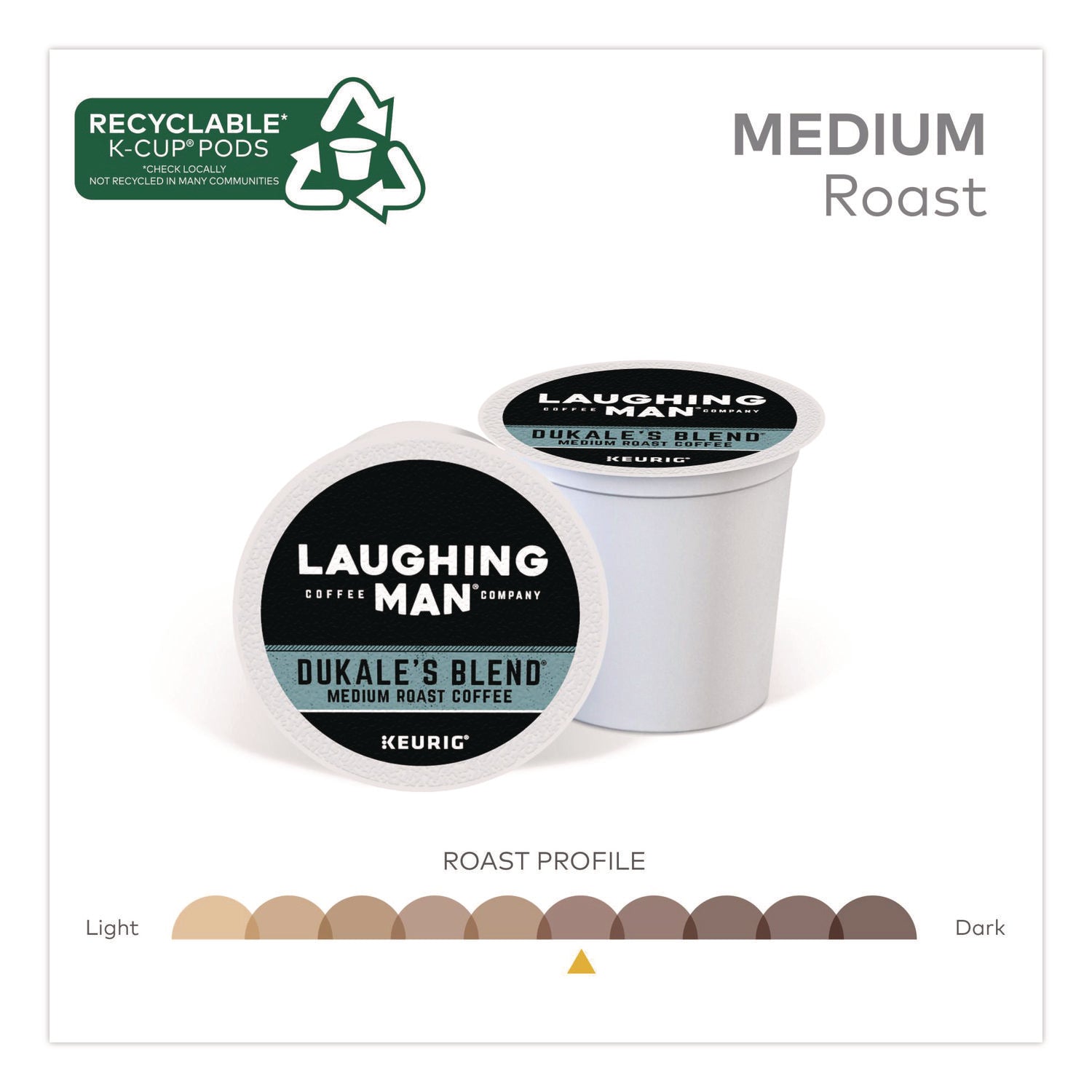 Compatible with Keurig K-Cup Brewer - Medium - K-Cup, Pod - Dukale's Blend, Arabica - Kosher - 22 / Box