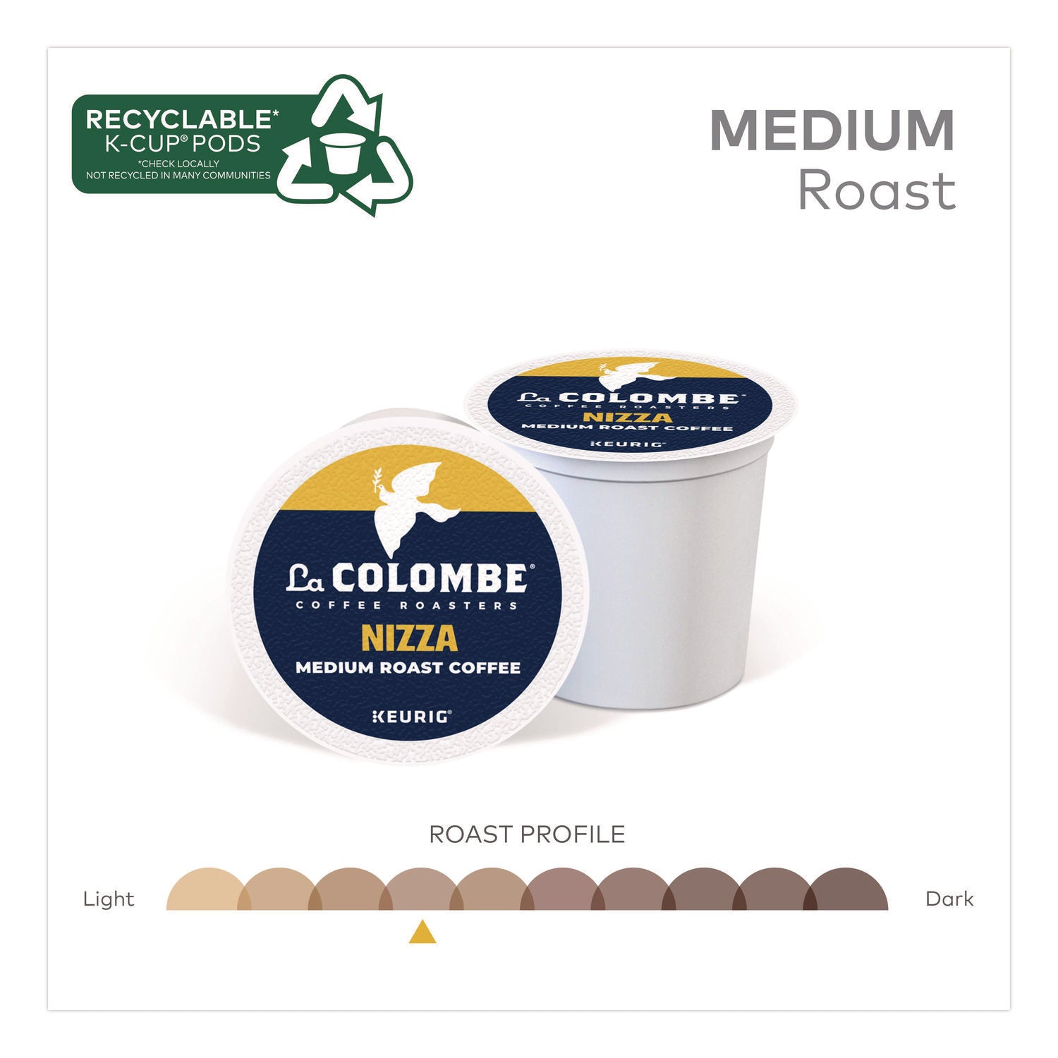 Coffee K-Cup Pods, Nizza Medium Roast, 20/Box