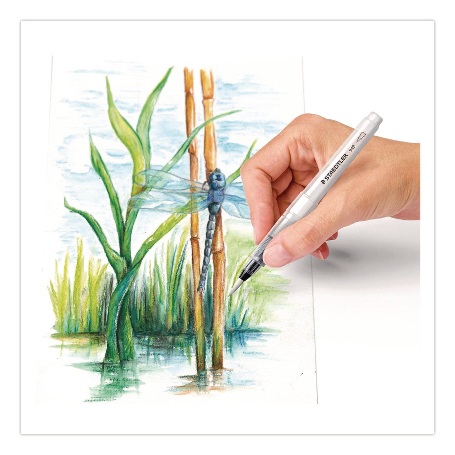 Classic Water Brush, Nylon/Polyester Blend, Round