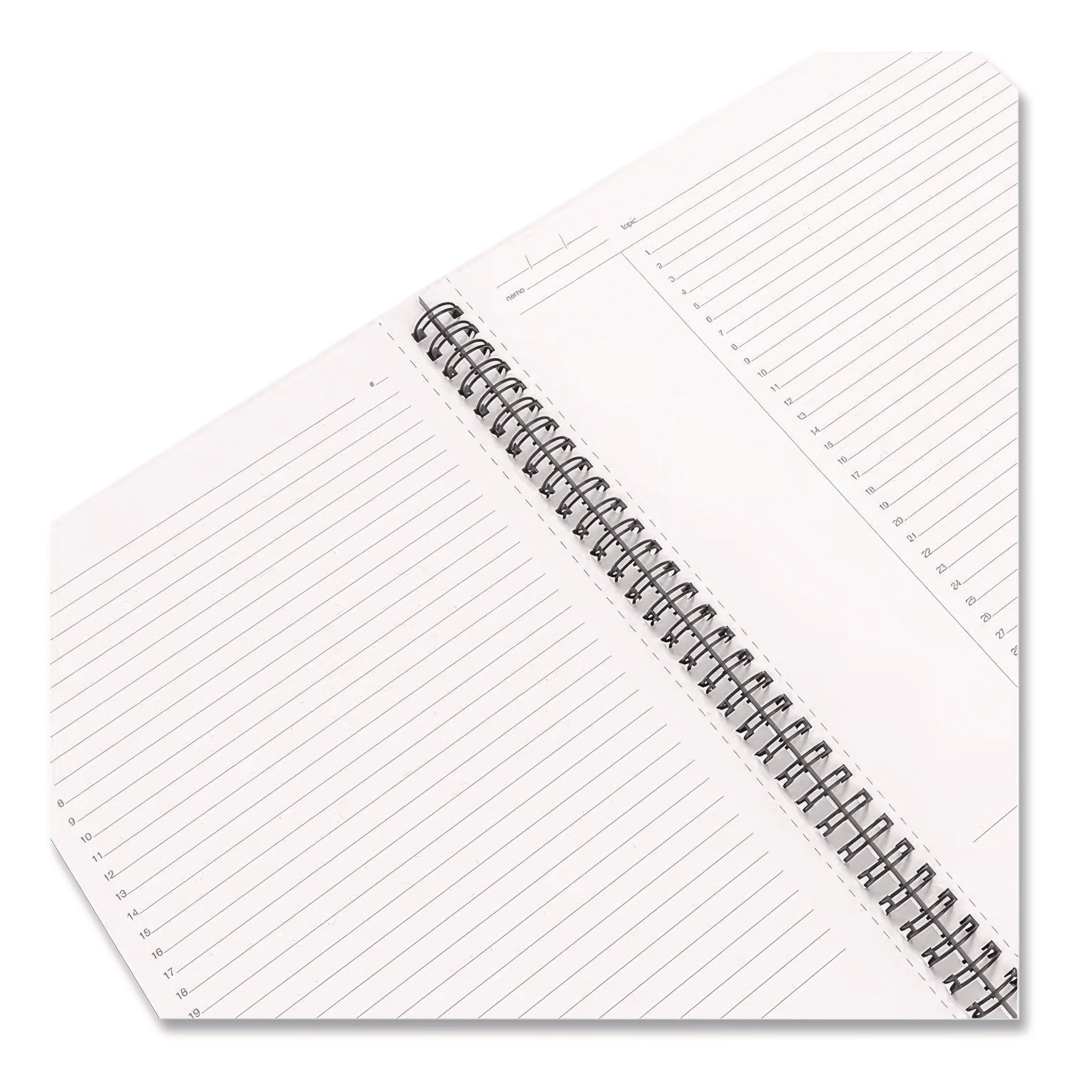 Wirebound Soft-Cover Project-Planning Notebook, Project-Management Format, Black Cover, (80) 11 x 8.5 Sheets