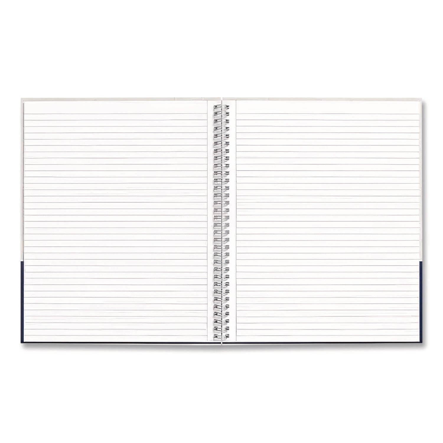 Wirebound Hardcover Notebook, 1-Subject, Narrow Rule, Gray/Blue Cover, (80) 11 x 8.5 Sheets