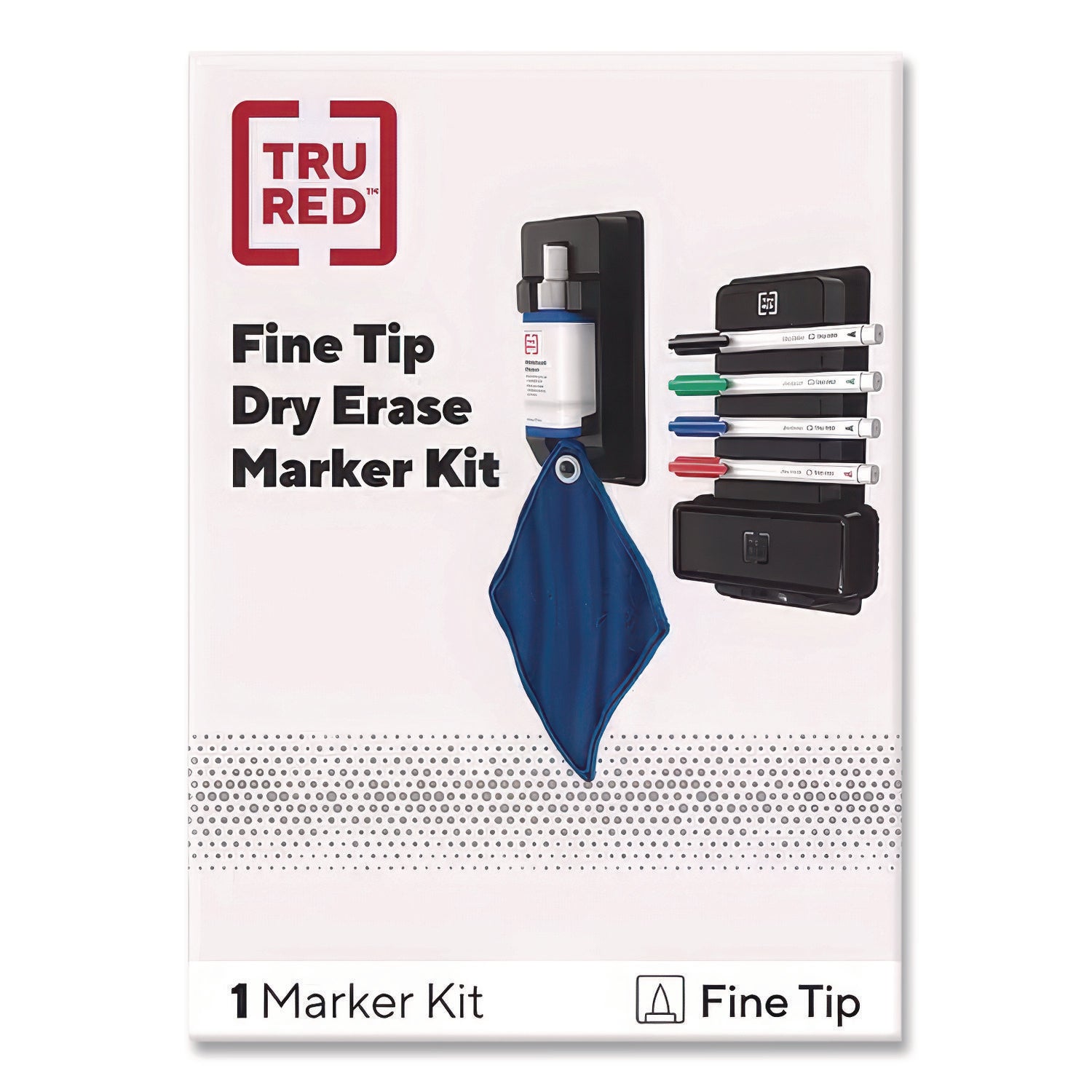 Dry Erase Marker, Pen-Style, Fine Bullet Tip, Assorted Colors, 4/kit