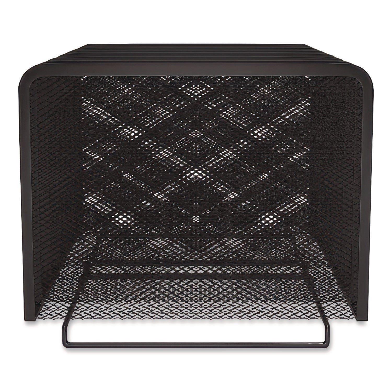 Wire Mesh Vertical Document Sorter, 7 Sections, Letter-Size, 8.54 X 15.43 X 8.77, Matte Black
