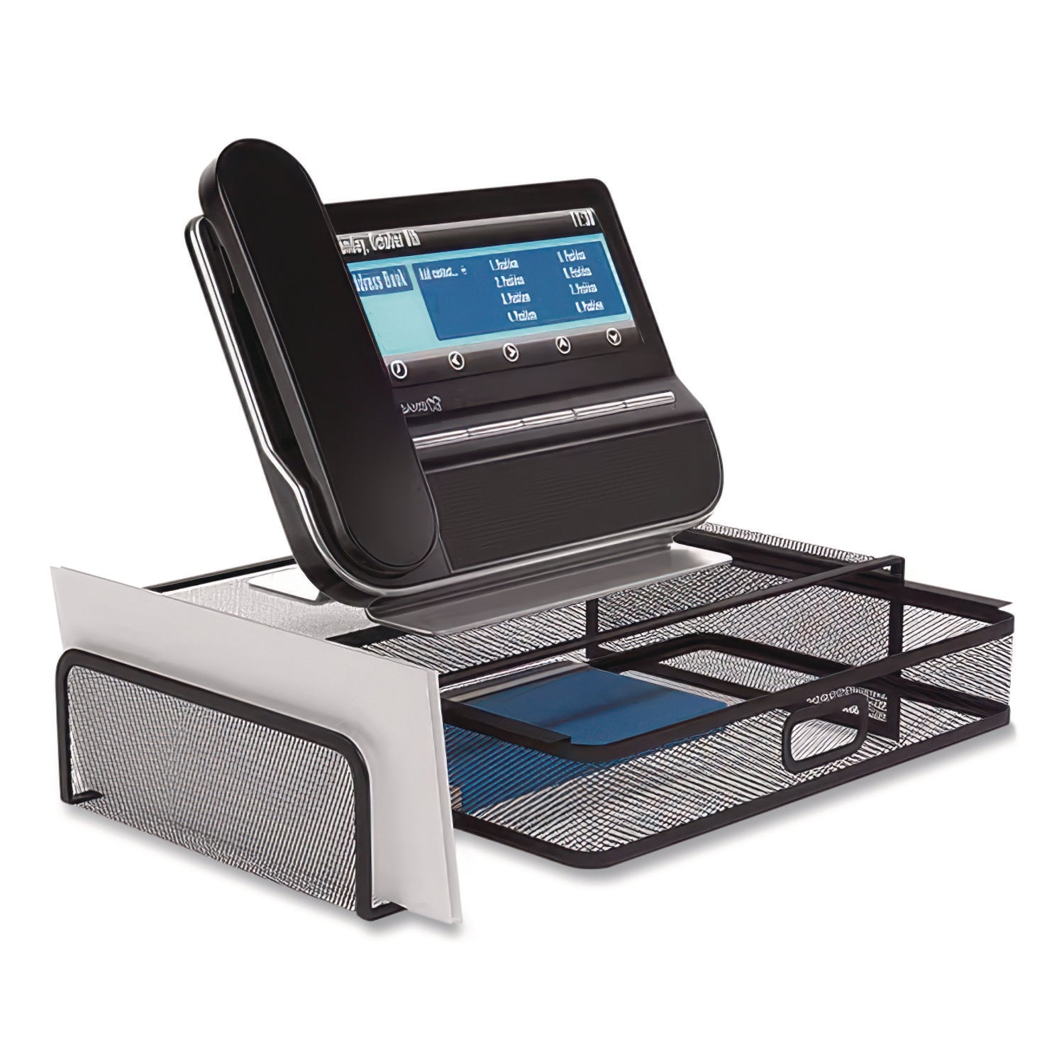 Telestand Mesh Stand For Desktop Phone, 15.16 X 9.37 X 4.33, Black