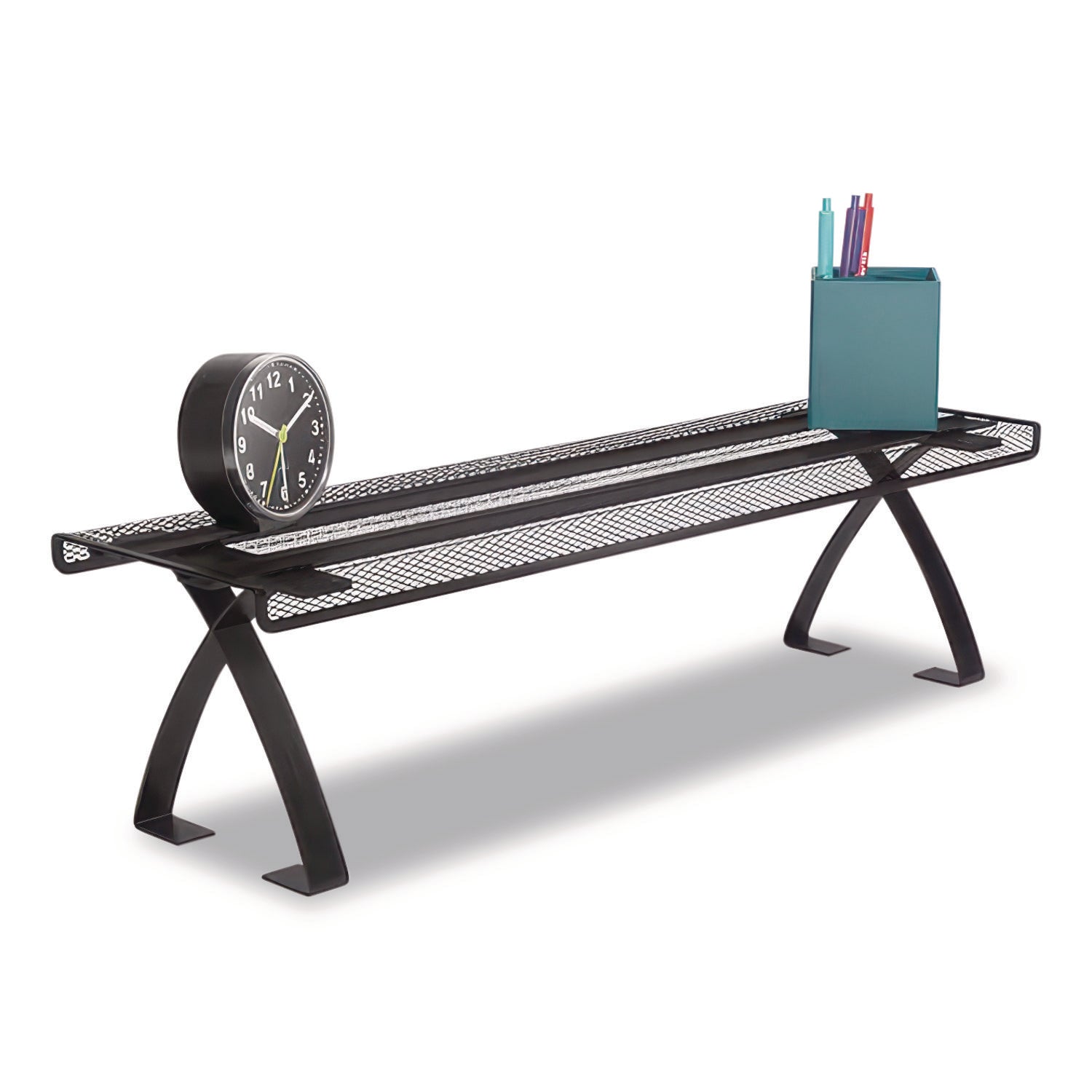 Wire Mesh Raised Shelf, 26.57 X 1.5 X 7.48, Black