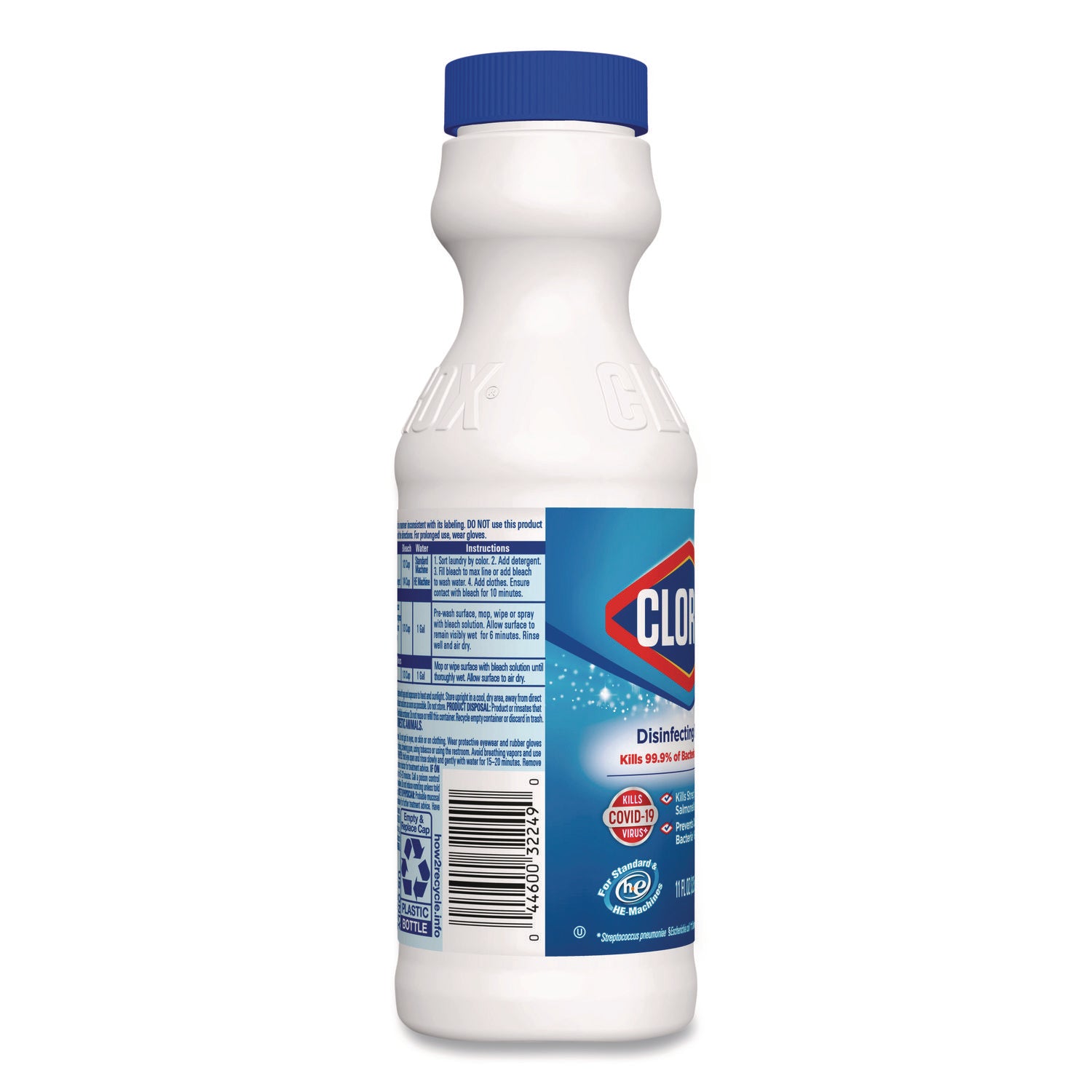 Concentrated Regular Disinfecting Bleach, 11 oz Bottle, 28/Carton