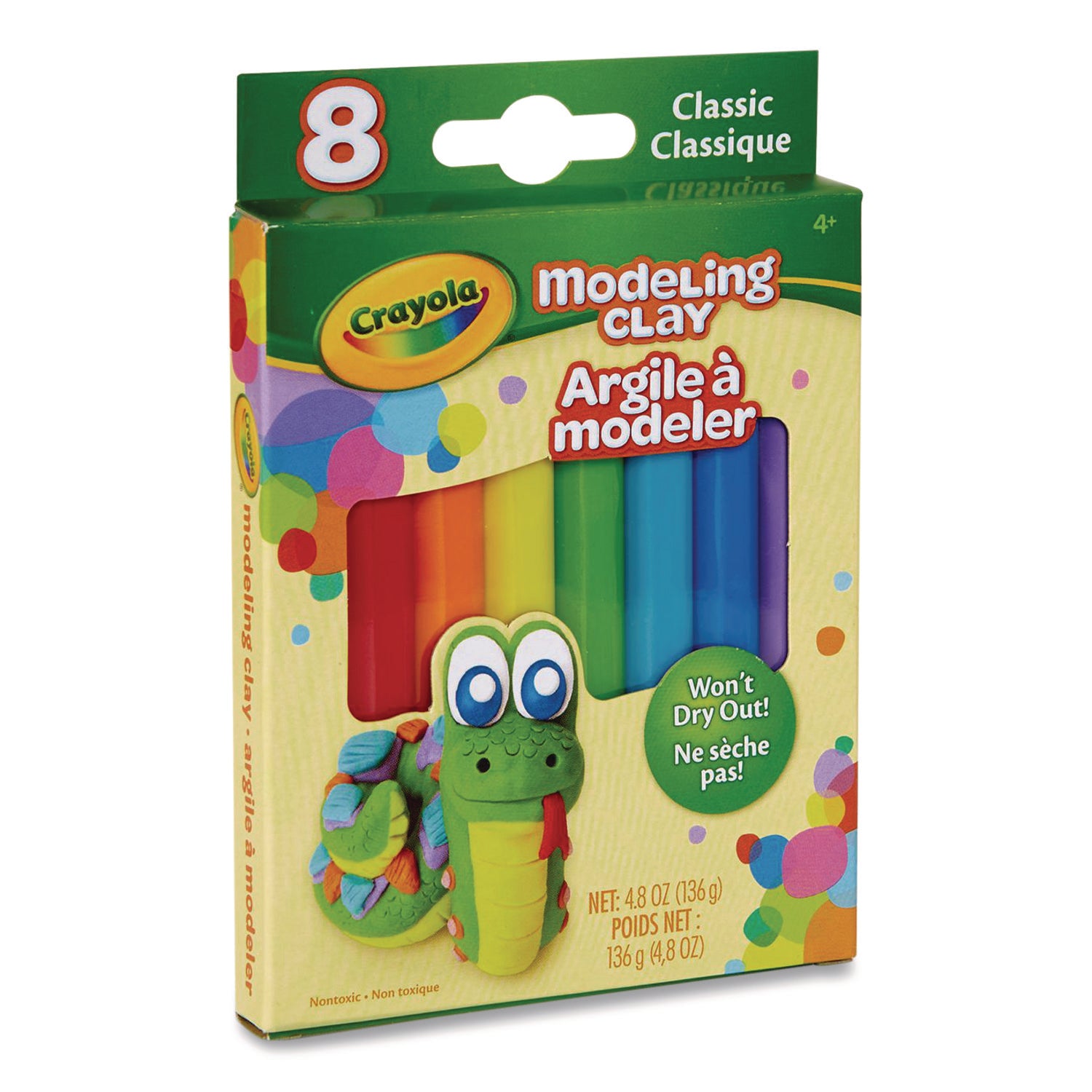 Modeling Clay Assortment, Blue/Green/Light Blue/Orange/Pink/Purple/Red/Yellow, 4.8 oz