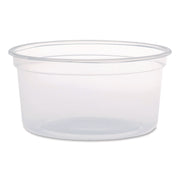 MicroGourmet Food Containers, 12 oz, 4.68" Diameter x 2.25"h, Clear, Plastic, 500/Carton