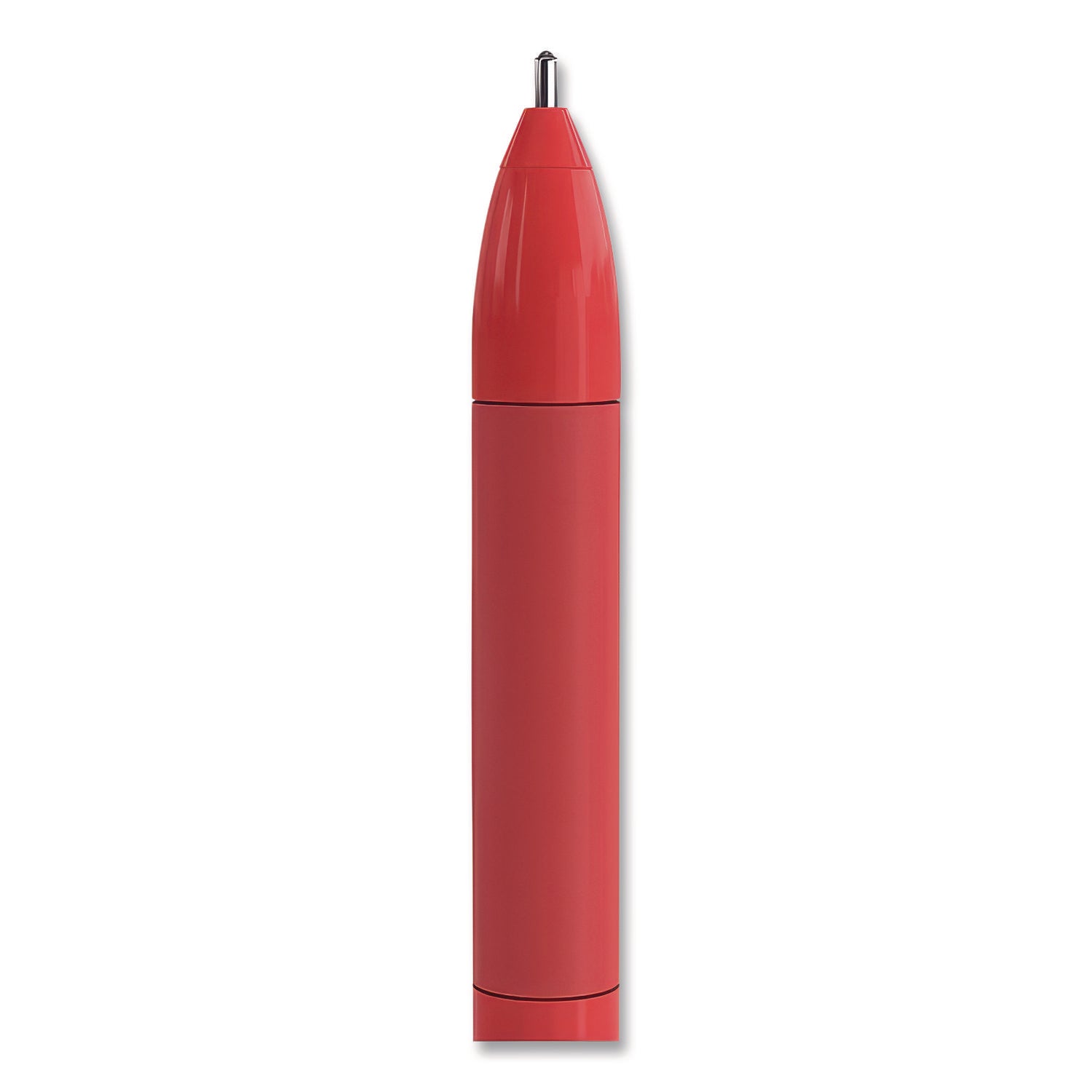 Gripped Ballpoint Pen, Stick, Medium 1 mm, Red Ink, Red Barrel, Dozen