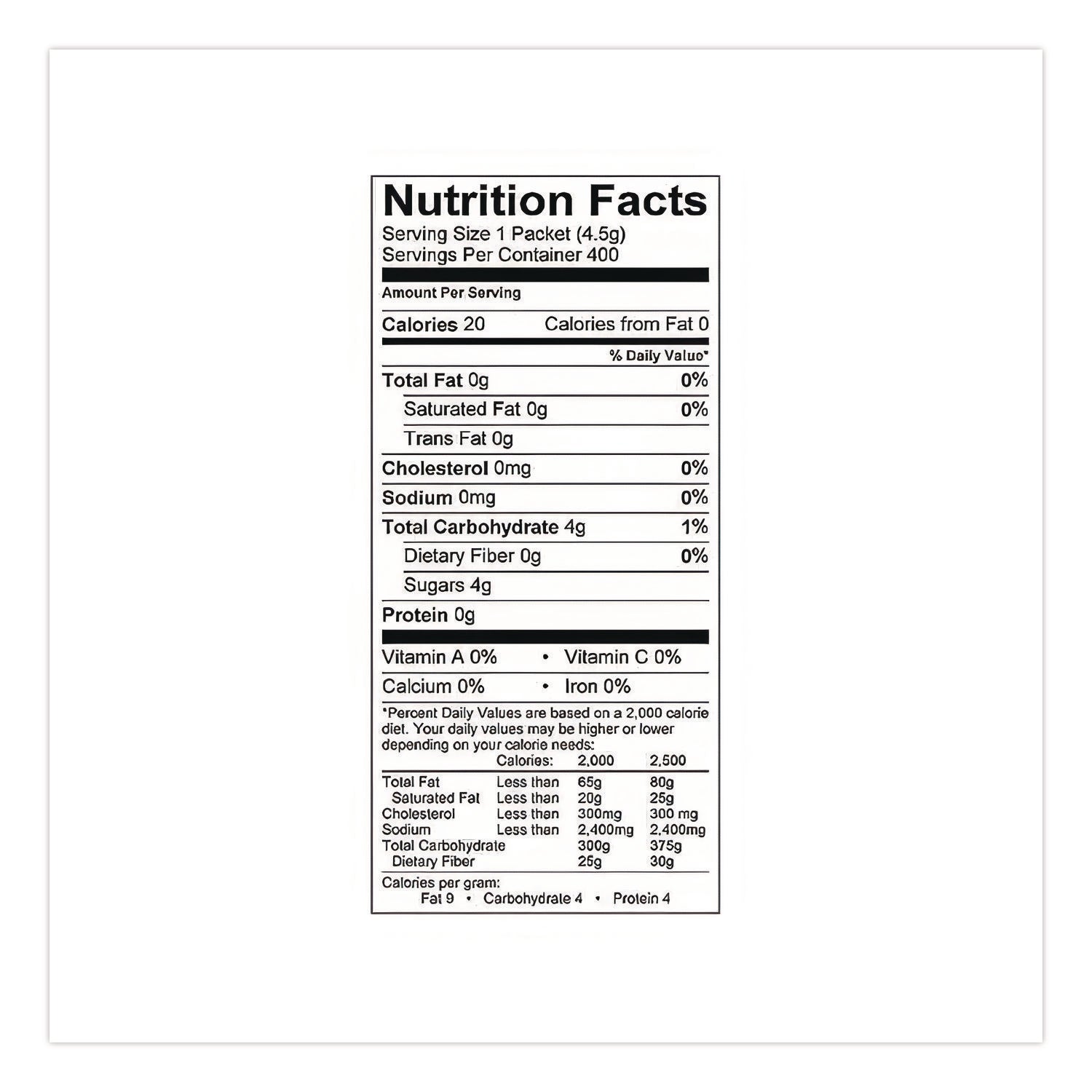 Raw Turbinado Sugar, 0.16 oz Packet, 200/Box