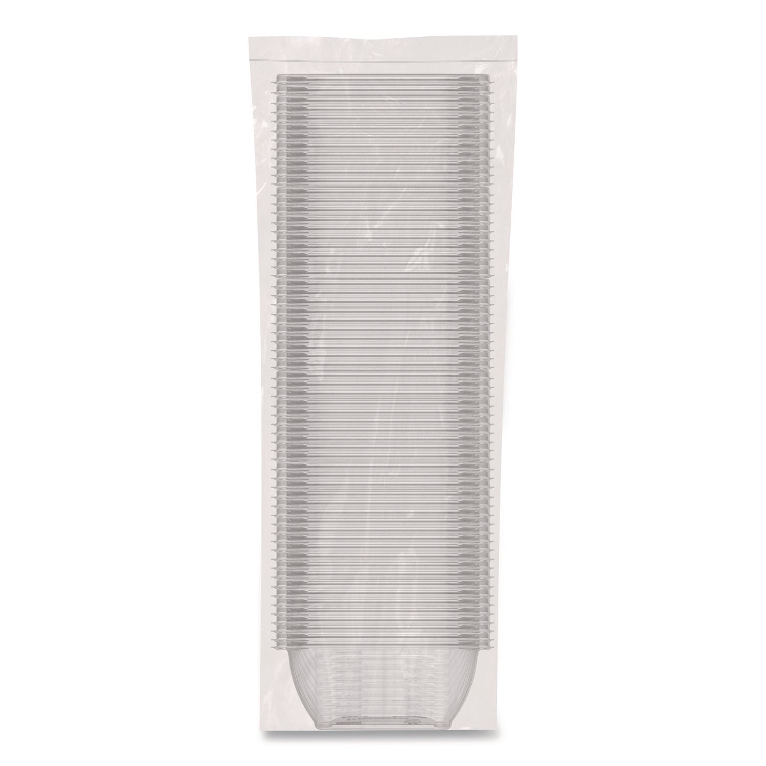 Square Plastic Bowls, 12 oz, 8.5 x 8.5 x 2.64, Clear, Plastic, 63 Bowls/Sleeve, 8 Sleeves/Carton