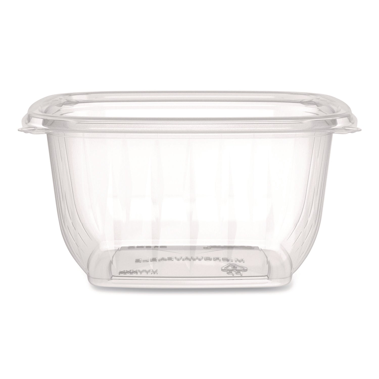 Square Plastic Bowls, 16 oz, 8.5 x 8.5 x 1.96, Clear, Plastic, 63 Bowls/Sleeve, 8 Sleeves/Carton