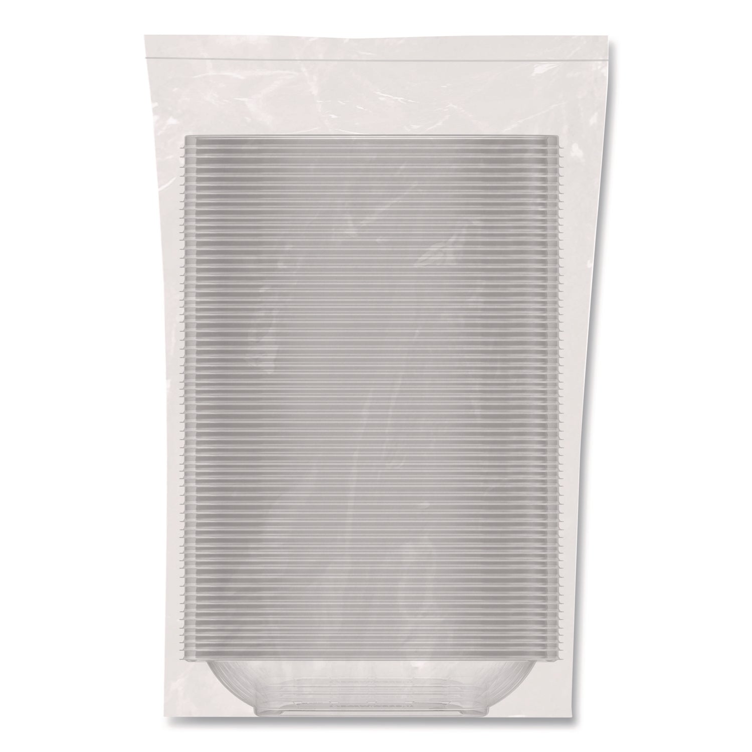 Square Plastic Bowls, 24 oz, 5 x 5 x 1.99, Clear, Plastic, 63 Bowls/Sleeve, 4 Sleeves/Carton