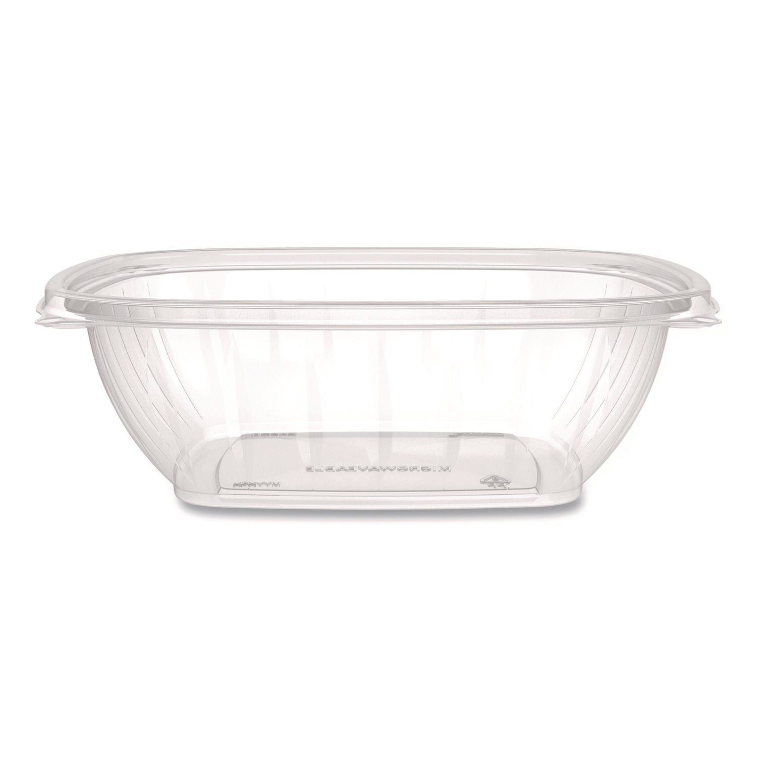 Square Plastic Bowls, 48 oz, 5 x 5 x 2.55, Clear, Plastic, 63 Bowls/Sleeve, 4 Sleeves/Carton