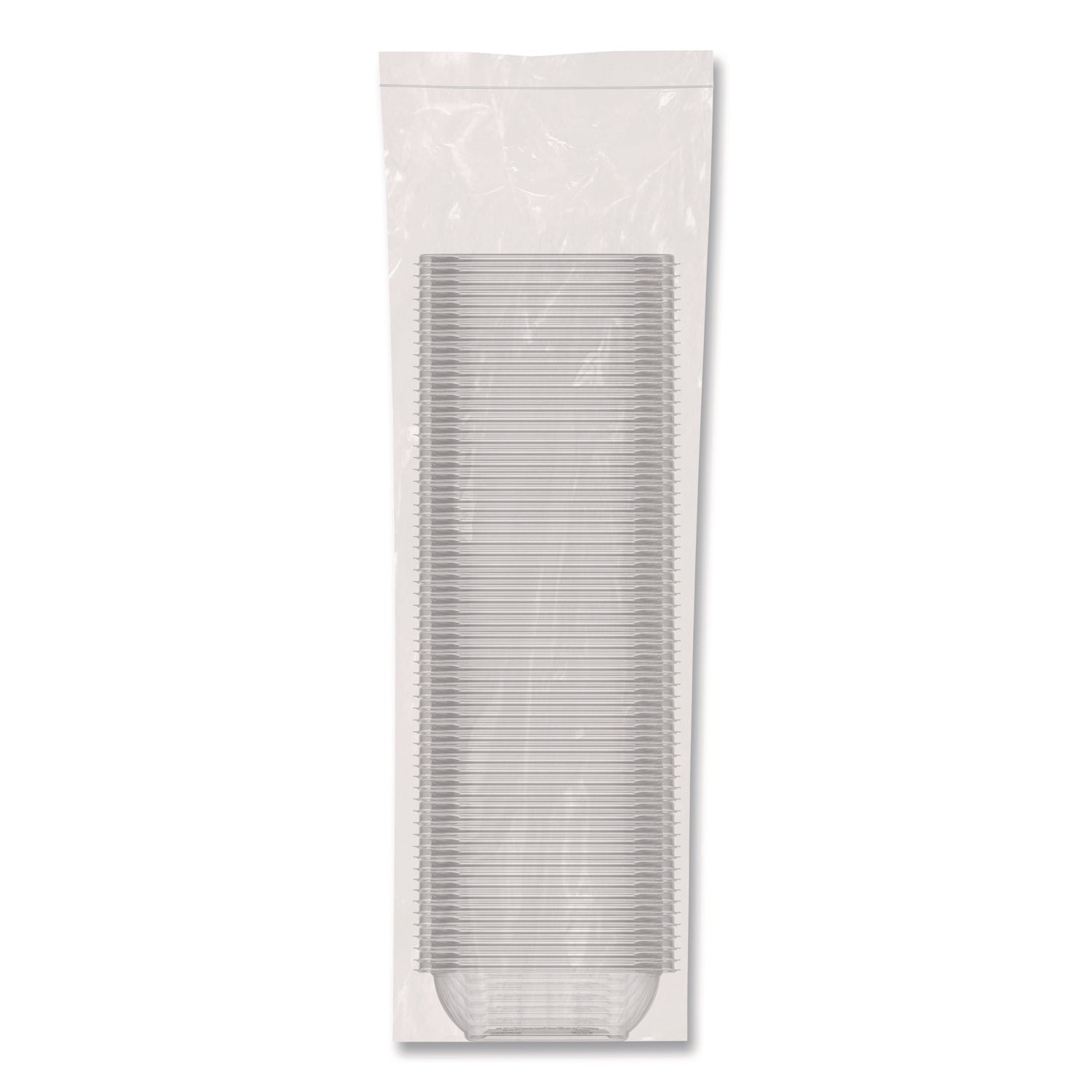 Square Plastic Bowls, 8 oz, 8.5 x 8.5 x 1.51, Clear, Plastic, 63 Bowls/Sleeve, 8 Sleeves/Carton