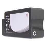 Remanufactured Black Ink, Replacement for 711 (CZ129A), 38 mL