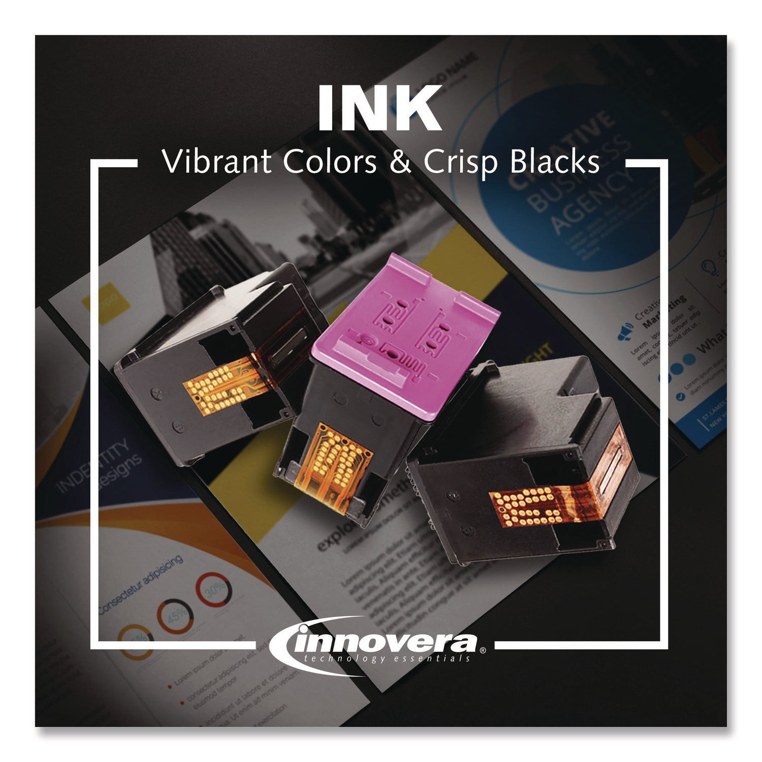 Compatible Yellow Ink, Replacement for PFI-102 (0898B001), 130 mL