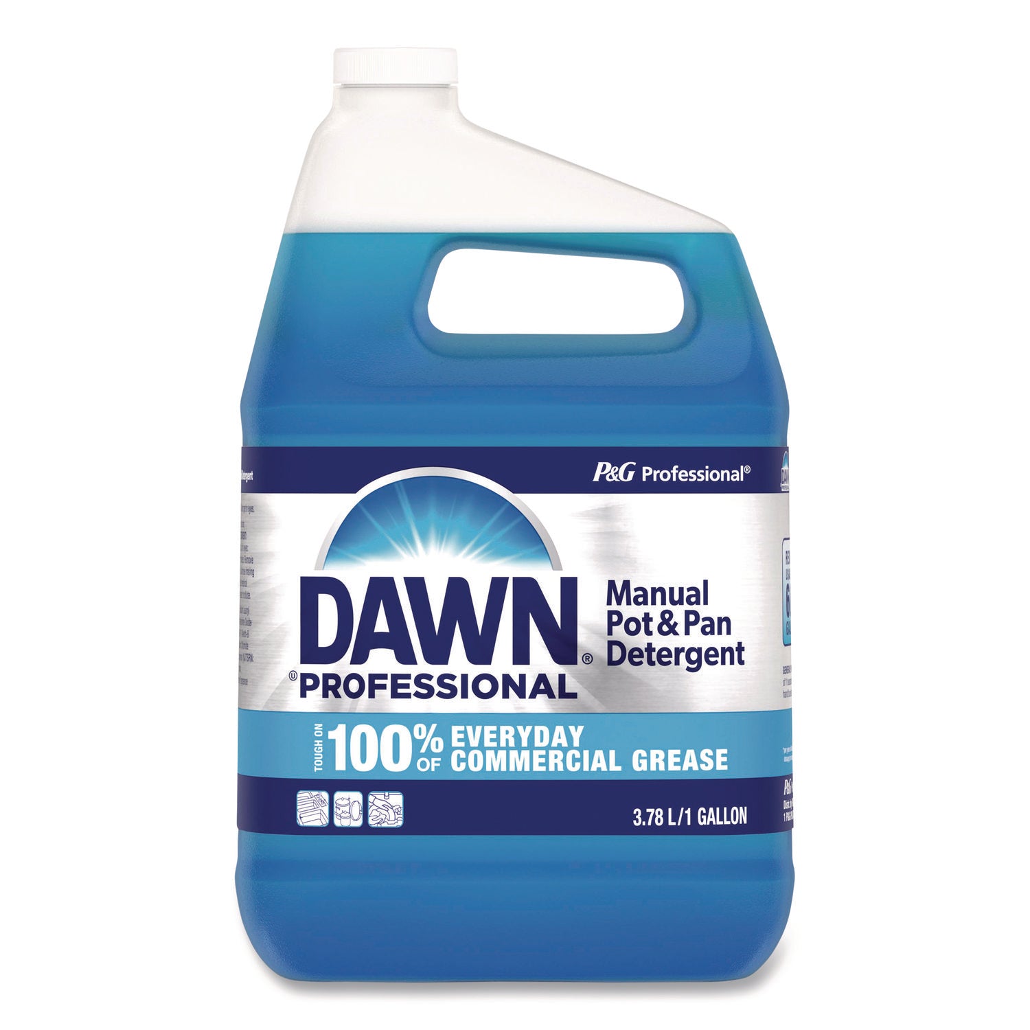 Dawn Manual Pot/Pan Detergent, Original Scent, Blue, 128 fl oz (4 quart) Bottles, 4 per Carton