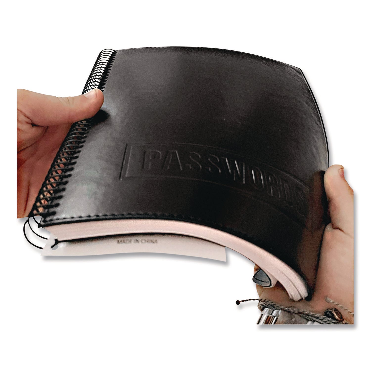 Executive Format Password Log Book, User-Name/Password Format, Black Cover, (72) 10 x 7.6 Sheets