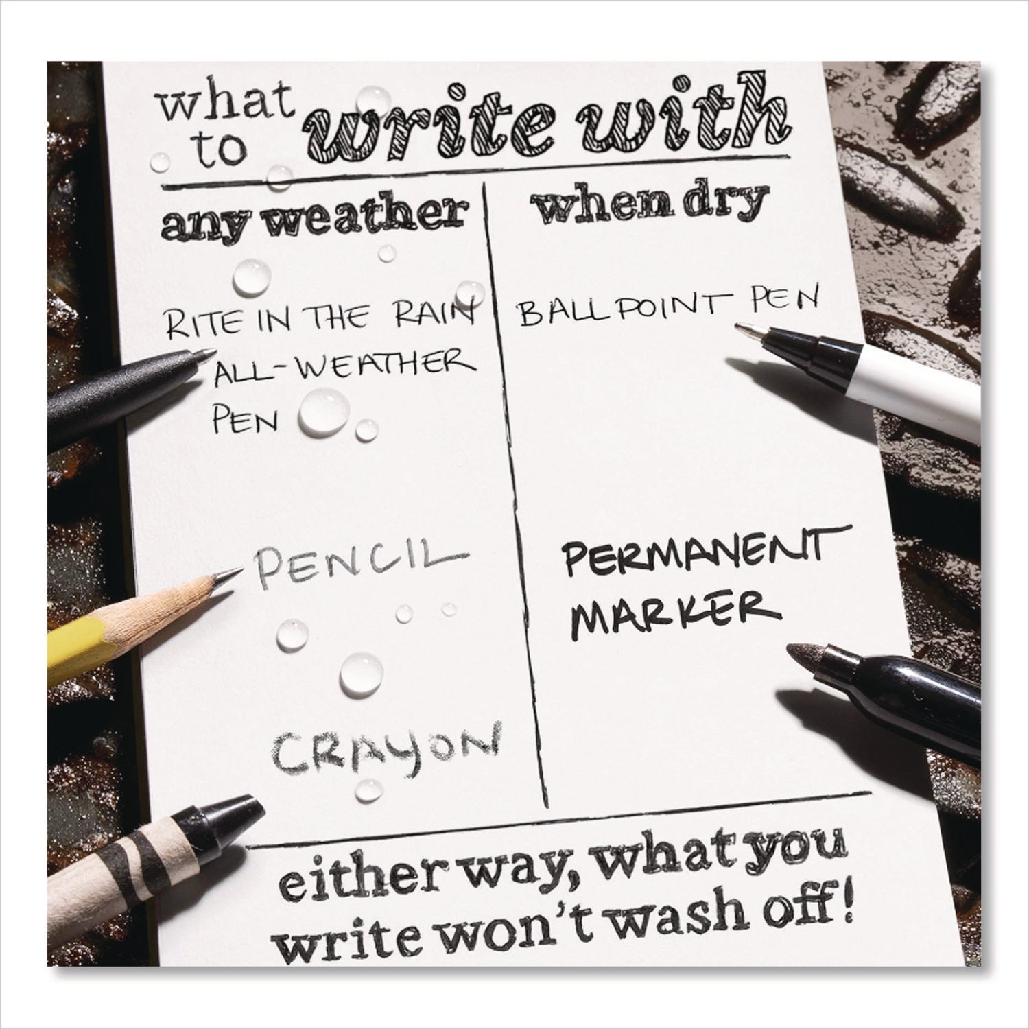 All-Weather Wire-O Notebook, 1-Subject, Universal: Narrow Rule and Quadrille Rule, Black Cover, (32) 7 x 4.63 Sheets