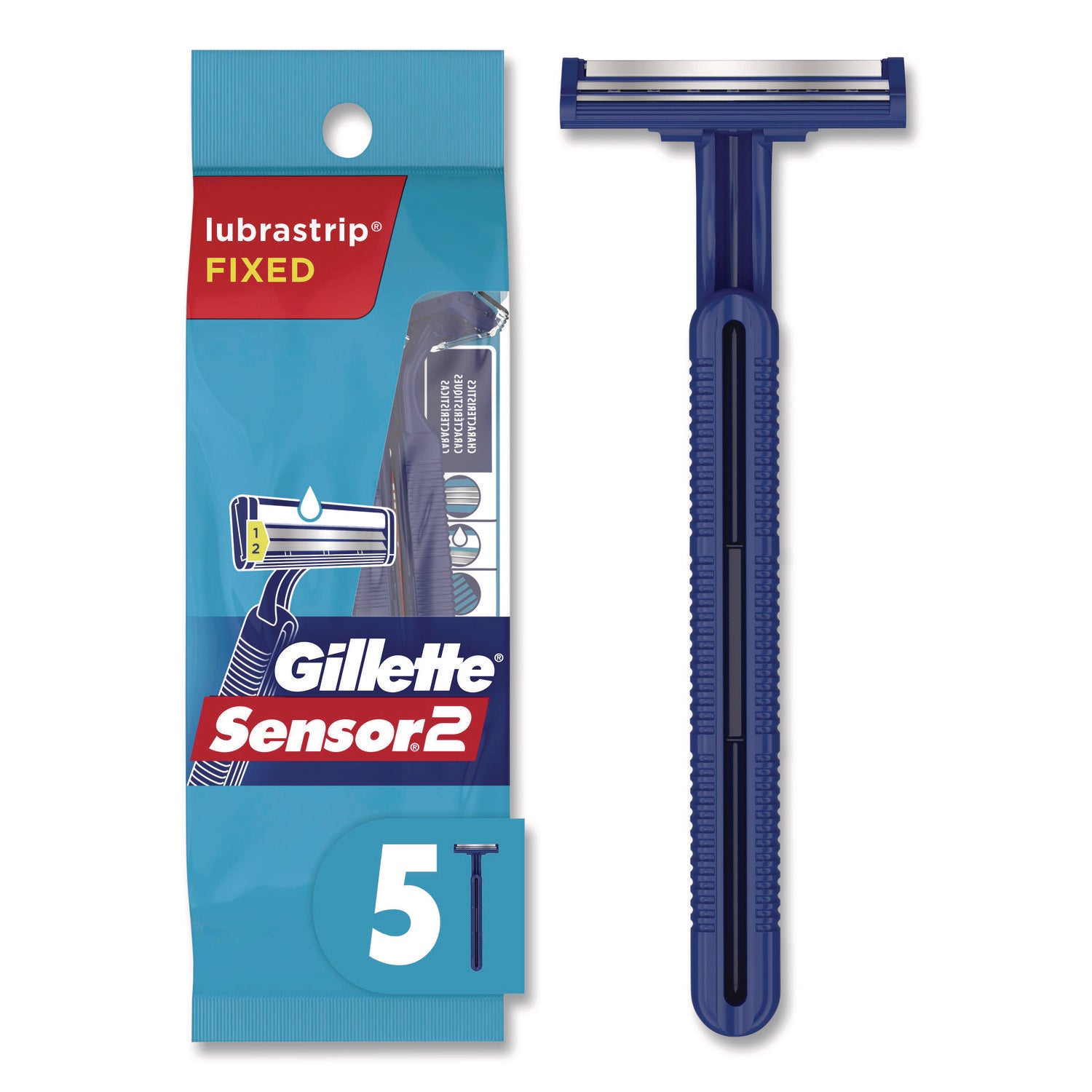 Sensor2 Disposable Razor, 2 Blades, 5/Pack, 36 Packs/Carton
