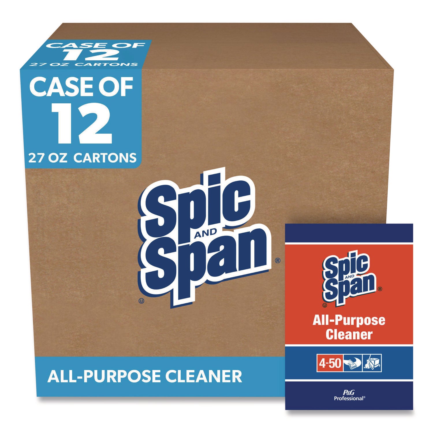 Spic and Span All-Purpose Cleaner - 27 oz (1.69 lb) - Streak-free, Heavy Duty - Orange Box - 12 / Carton