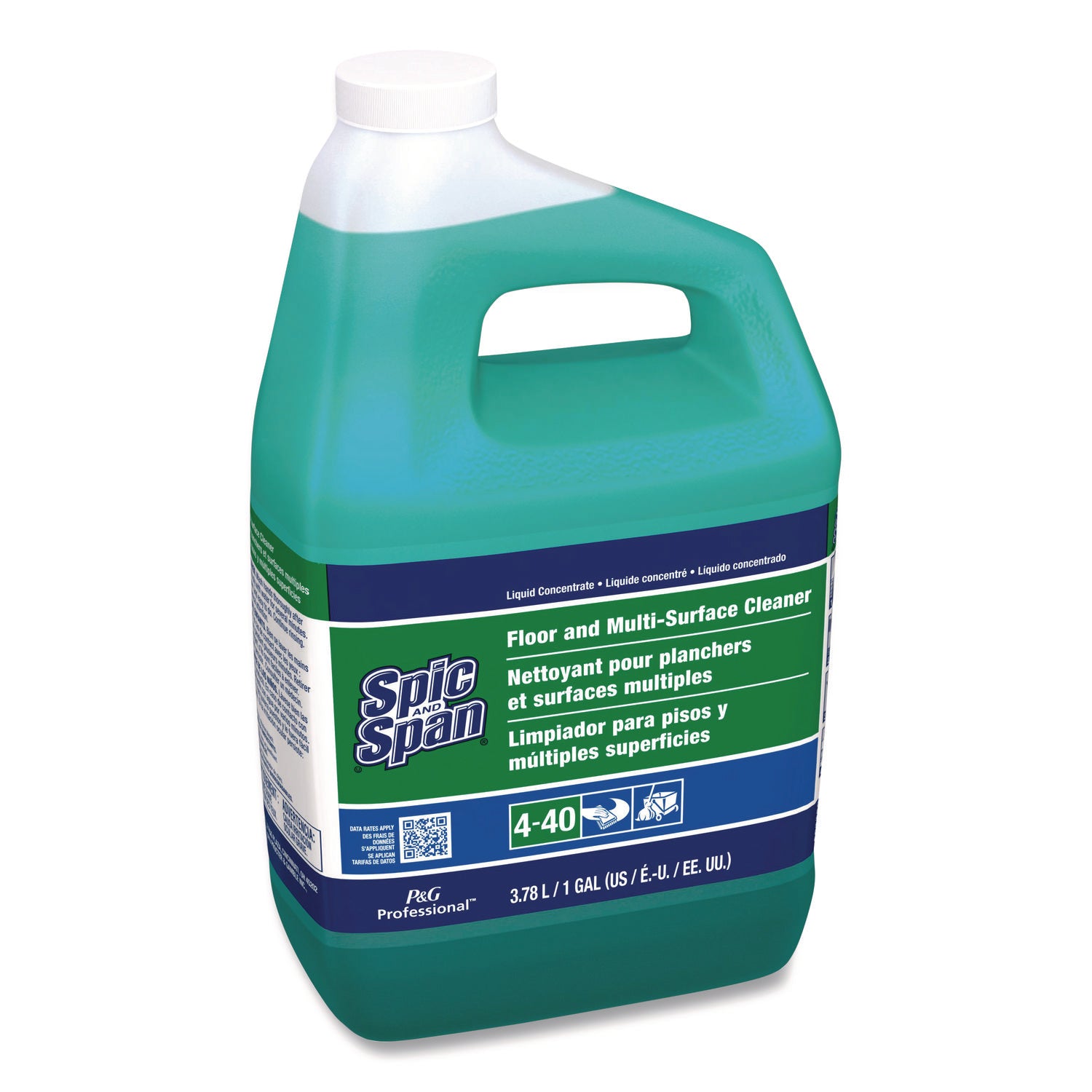 Spic and Span Floor and Multi-Surface Cleaner - Concentrate Liquid - 128 fl oz (4 quart) - 1 Each - Green