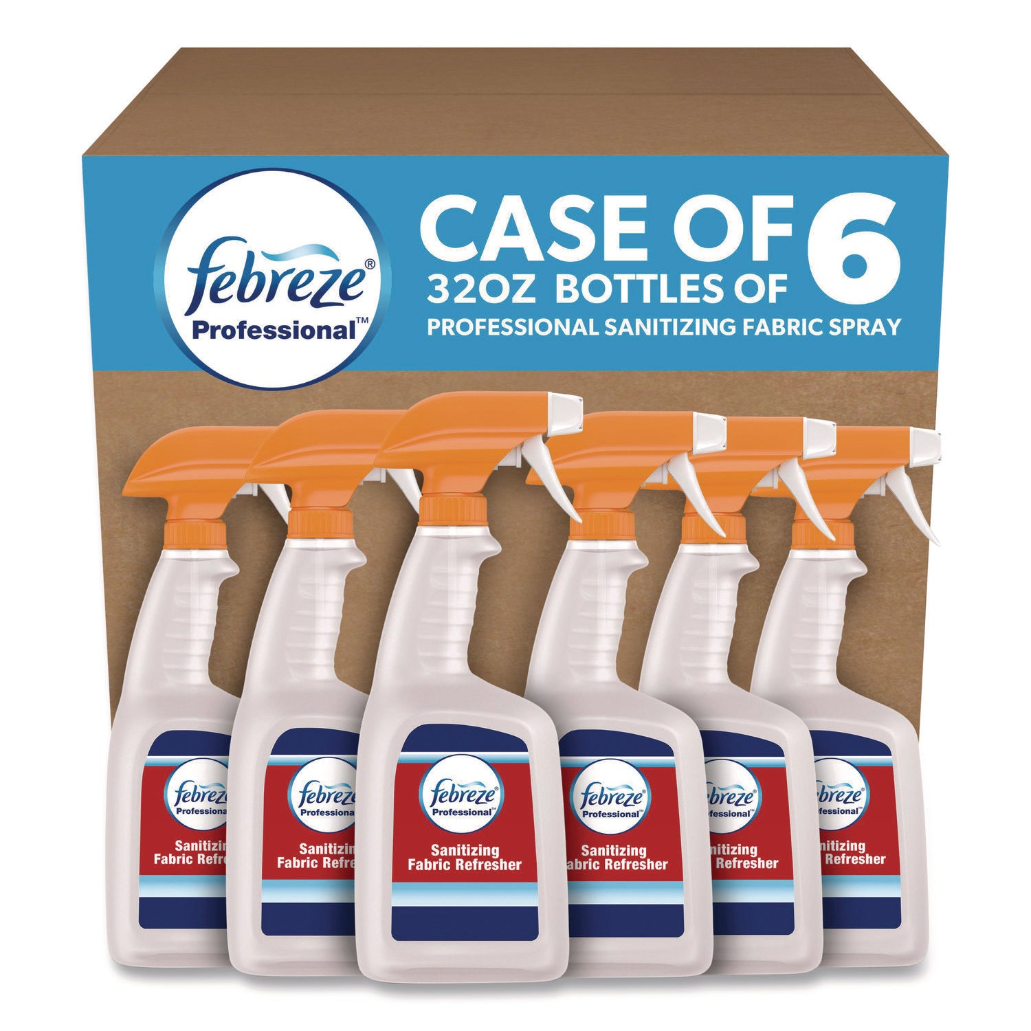 Febreze Sanitizing Fabric Refresh Concentrate, Light Fresh Scent, Mold & Mildew Resistant, Red/Blue, 32 oz (2 lb), 1 Each