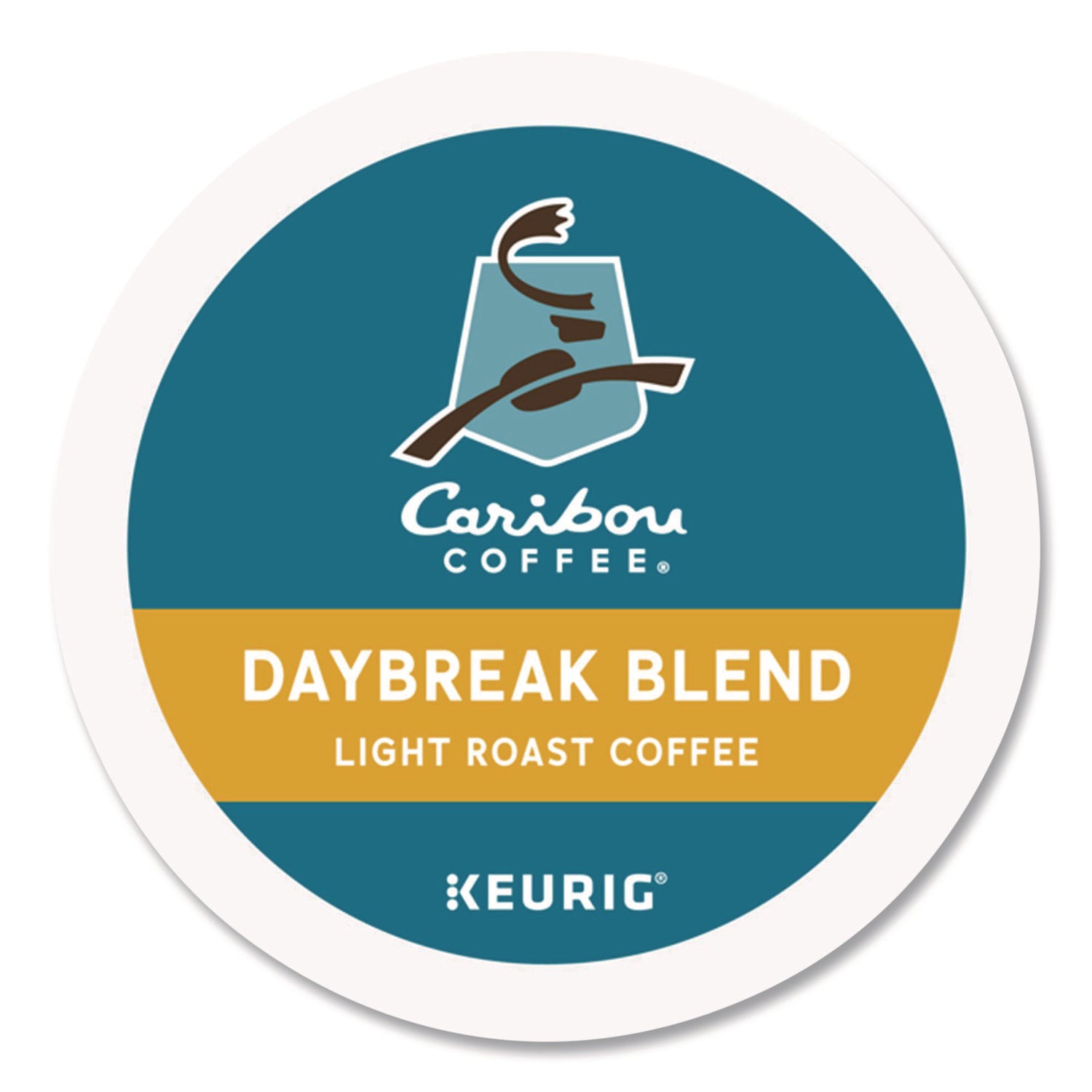 Caribou Coffee&reg; K-Cup Daybreak Coffee - Compatible with Keurig Brewer - Regular - Light/Mild - K-Cup - 24 / Box