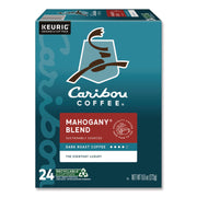 Caribou Coffee&reg; K-Cup Mahogany Coffee - Compatible with Keurig Brewer - Regular - Dark/Bold - K-Cup - Mahogany - 24 / Box