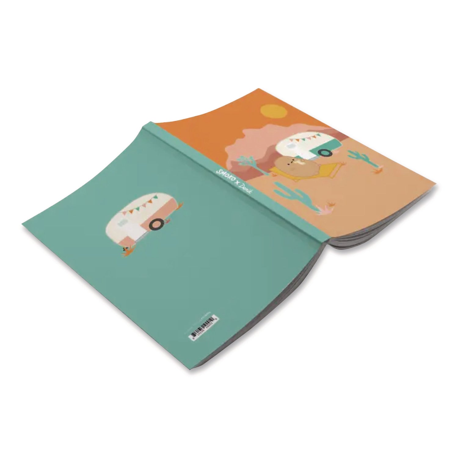 Smoko Tayto Potato Joshua Tree Layflat Notebook, 1-Subject, Medium/College Rule, Tan/Orange/White Cover, (72) 8 x 5 Sheets