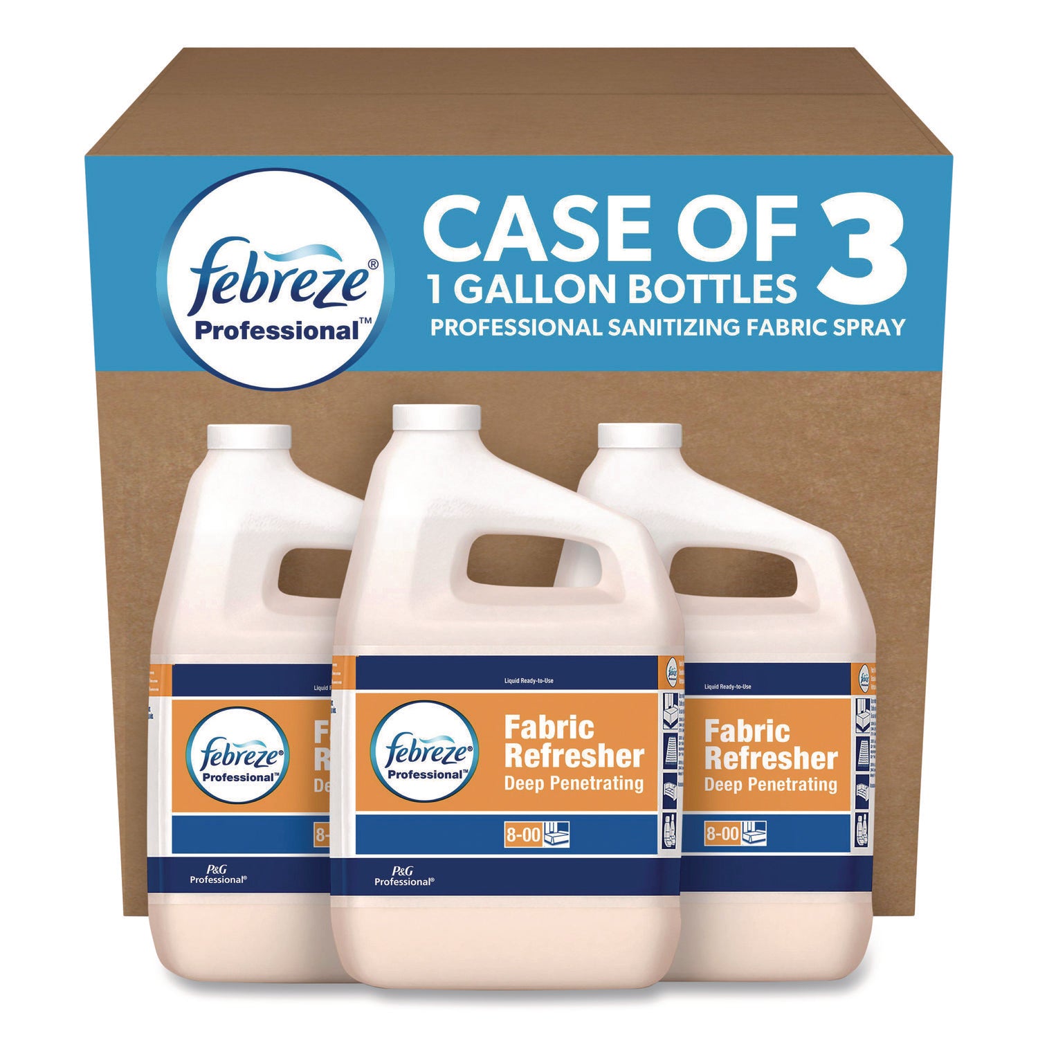 Febreze Fabric Refresher Refill - 128 fl oz (4 quart) - Fresh Scent - White Bottle - 3 / Carton