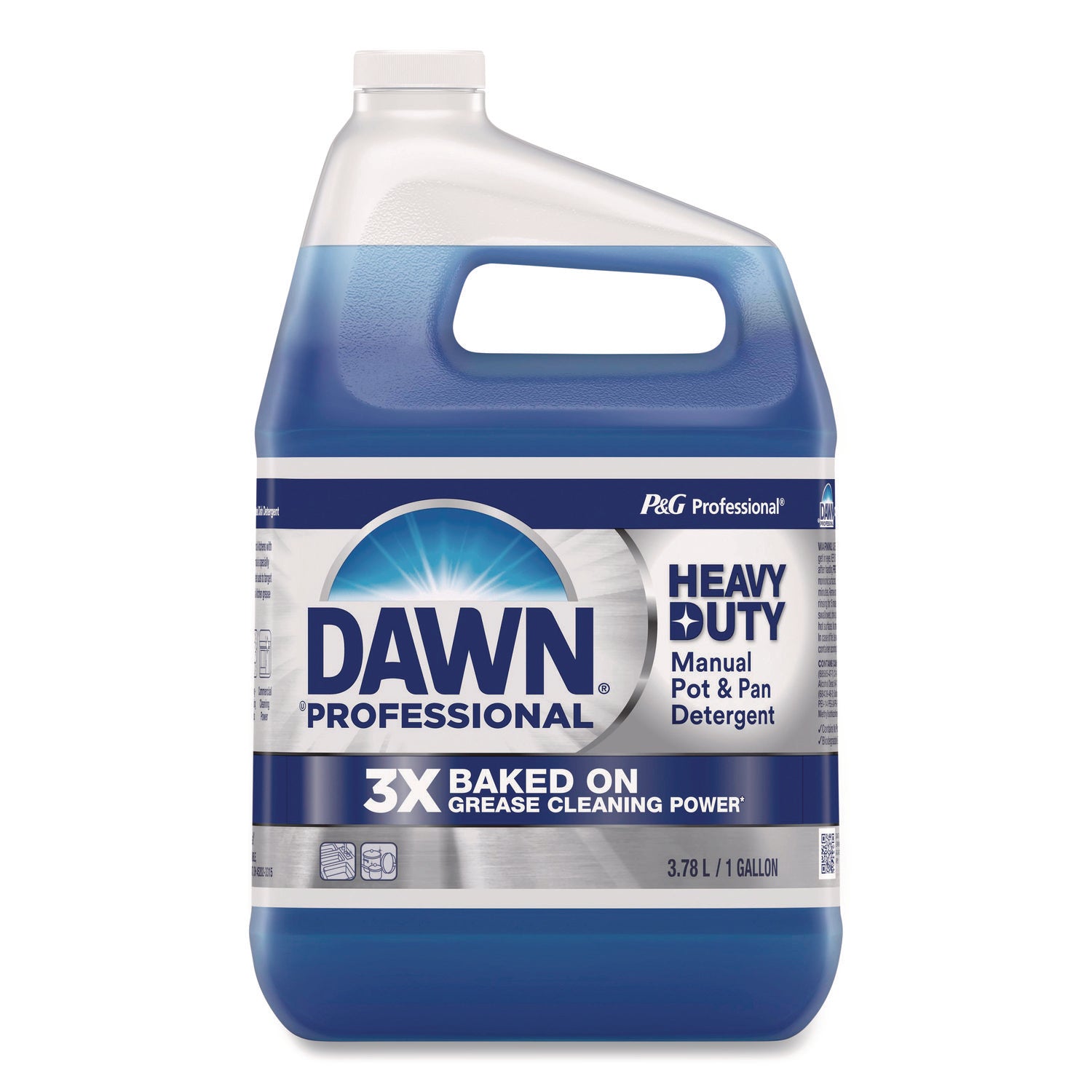 Dawn Manual Pot/Pan Detergent - 128 fl oz (4 quart) - Heavy Duty - Blue - 4 / Carton