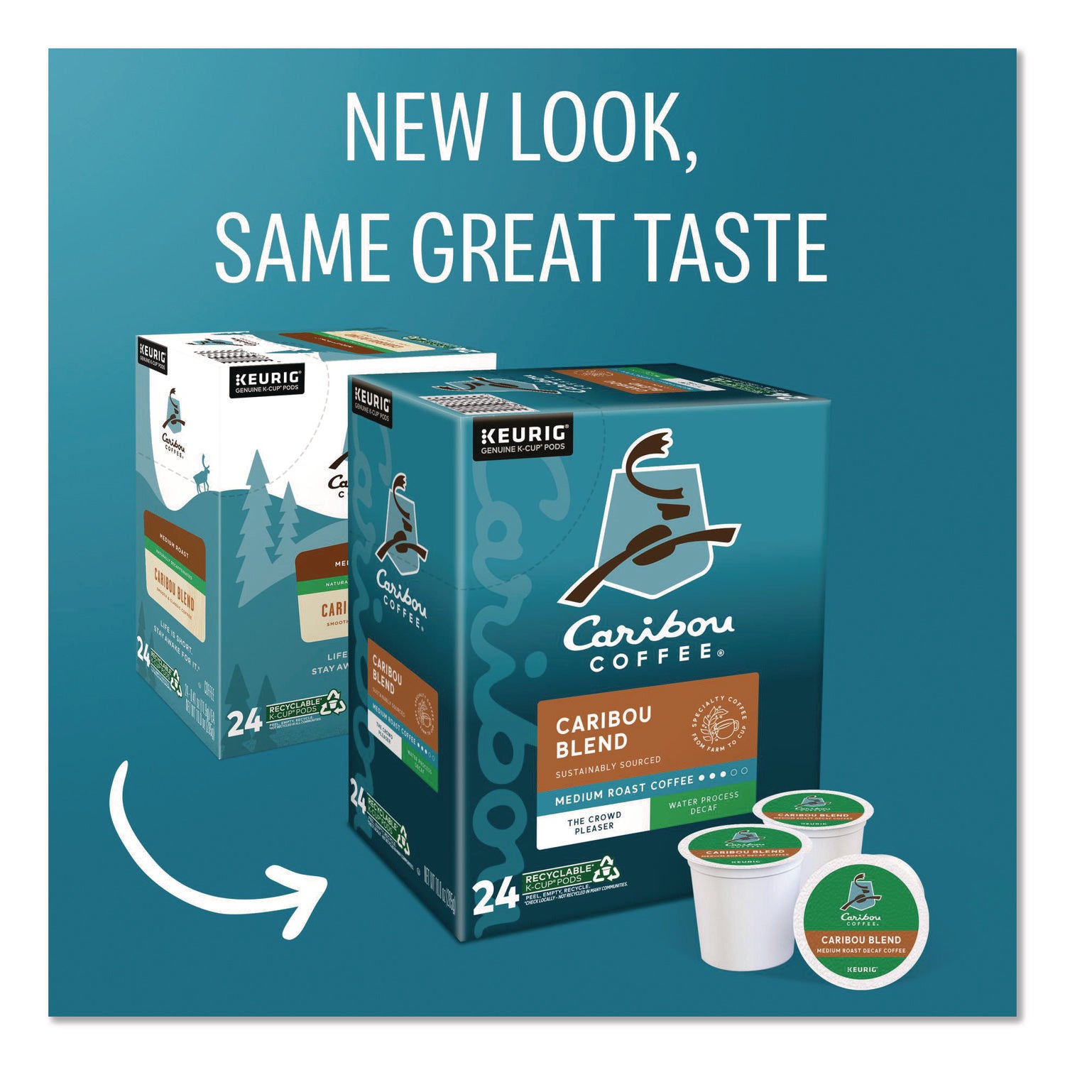 Compatible with Keurig Brewer - Medium - K-Cup - Decaffeinated - 24 / Box