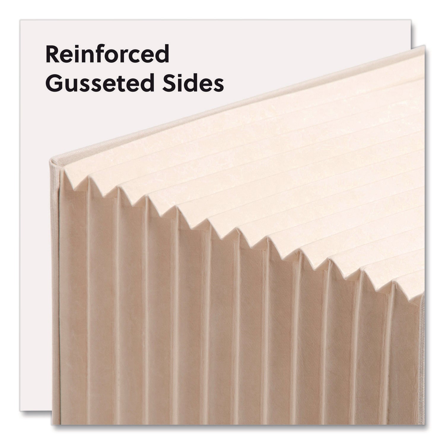 Smead Stadium 12-Pocket 1/3 Tab Cut Letter Size Recycled Expanding File, 8.5" x 11", 900 Sheet Capacity, 10.5" Expansion, 11 Dividers, Beige, 40% Recycled, 1 Each
