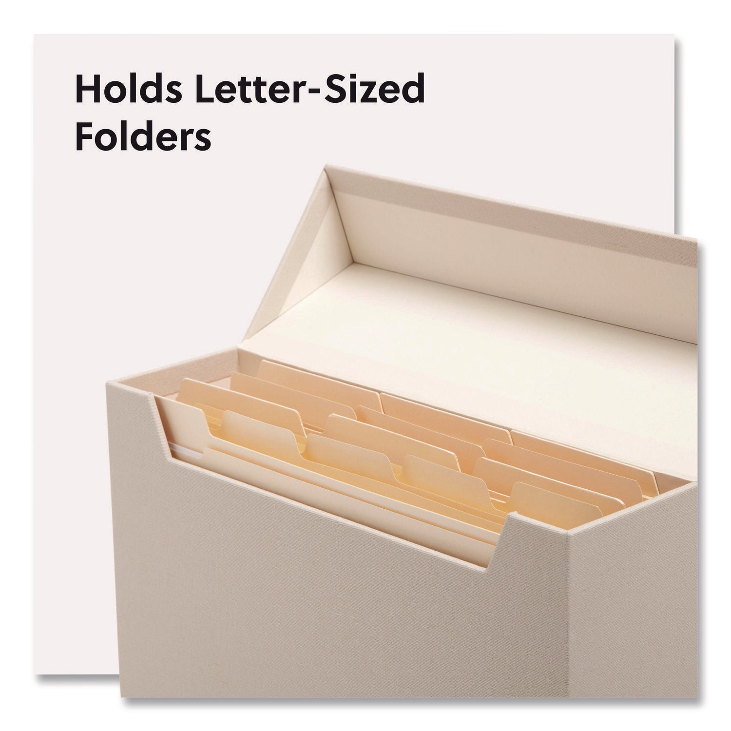 Smead Letter Recycled Box File - 8 1/2" x 11" - Linen, Paper, Metal, Stock - Beige - Space Saving, Textured, Labeling Area, Acid-free - 50% Recycled - 1 Each