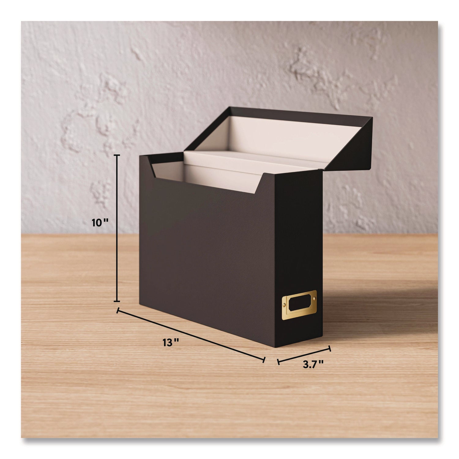 Smead Letter Recycled Box File - 8 1/2" x 11" - Paper, Metal, Linen, Stock - Charcoal - Space Saving, Textured, Labeling Area, Acid-free - 50% Recycled - 1 Each