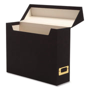 Smead Letter Recycled Box File - 8 1/2" x 11" - Paper, Metal, Linen, Stock - Charcoal - Space Saving, Textured, Labeling Area, Acid-free - 50% Recycled - 1 Each