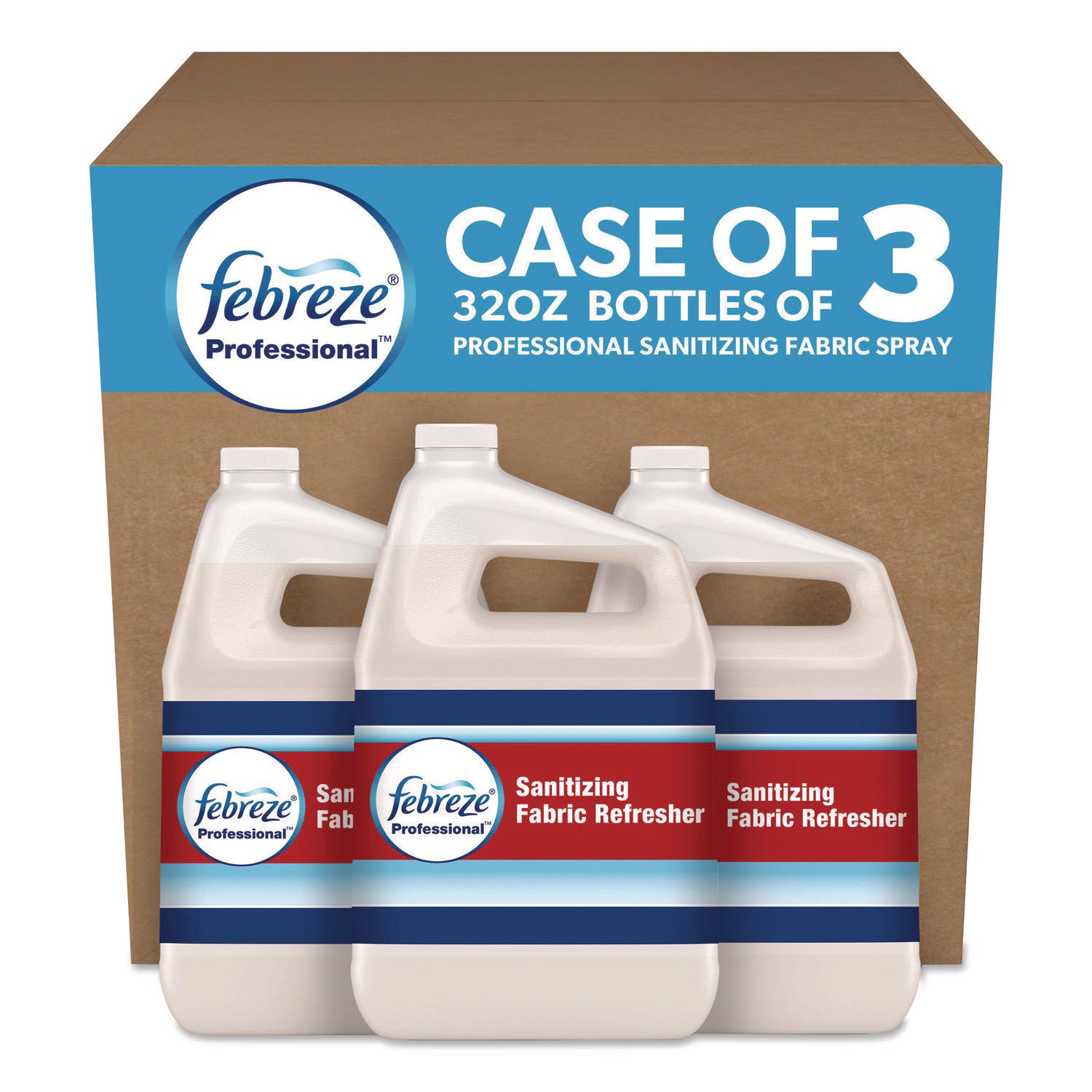Febreze Sanitizing Fabric Refresh - Ready-To-Use - 128 fl oz (4 quart) - Fresh Scent - Multi - 3 / Carton