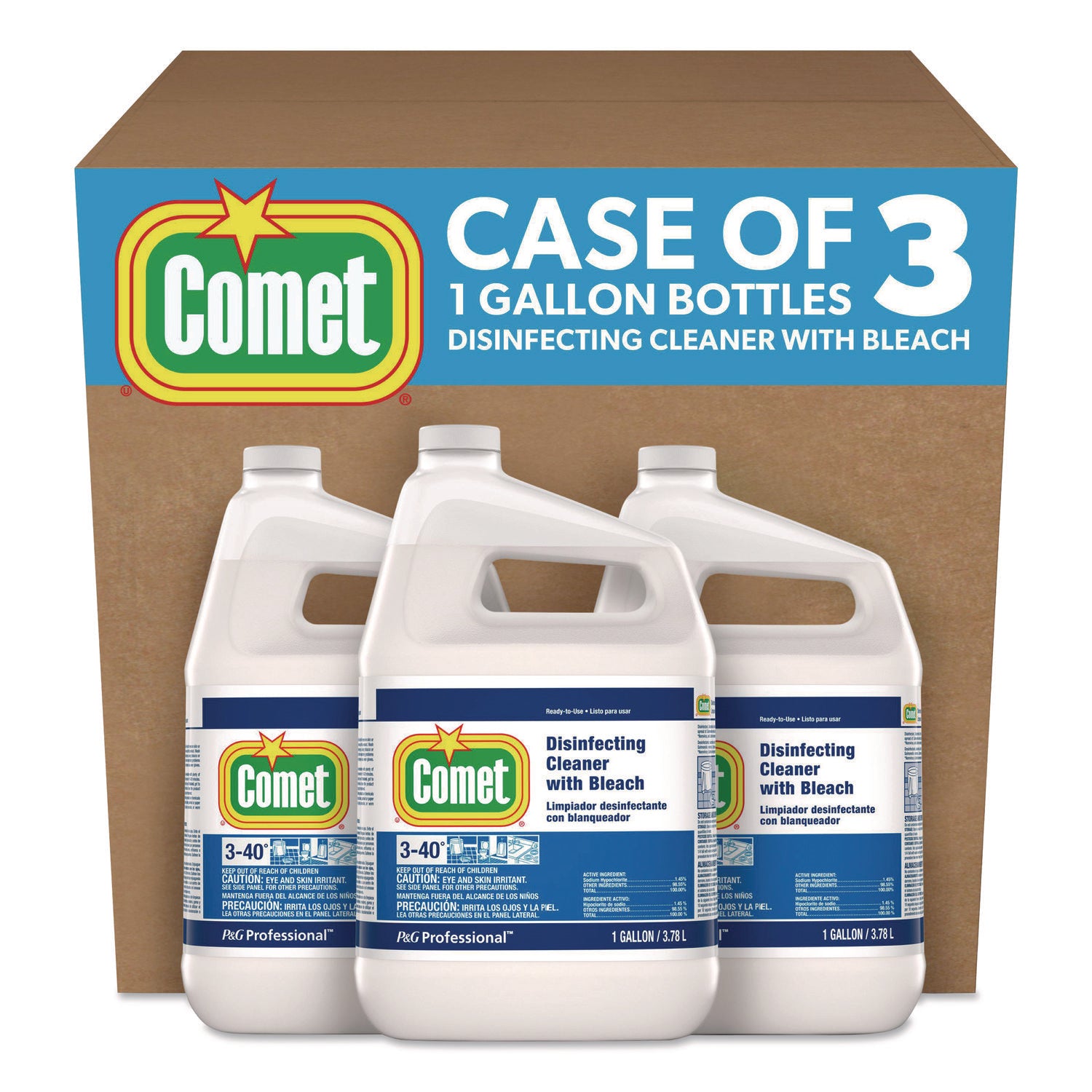 Comet Disinfectant - 128 fl oz (4 quart) - Heavy Duty, Deodorize, Non-abrasive - 1 Bottle