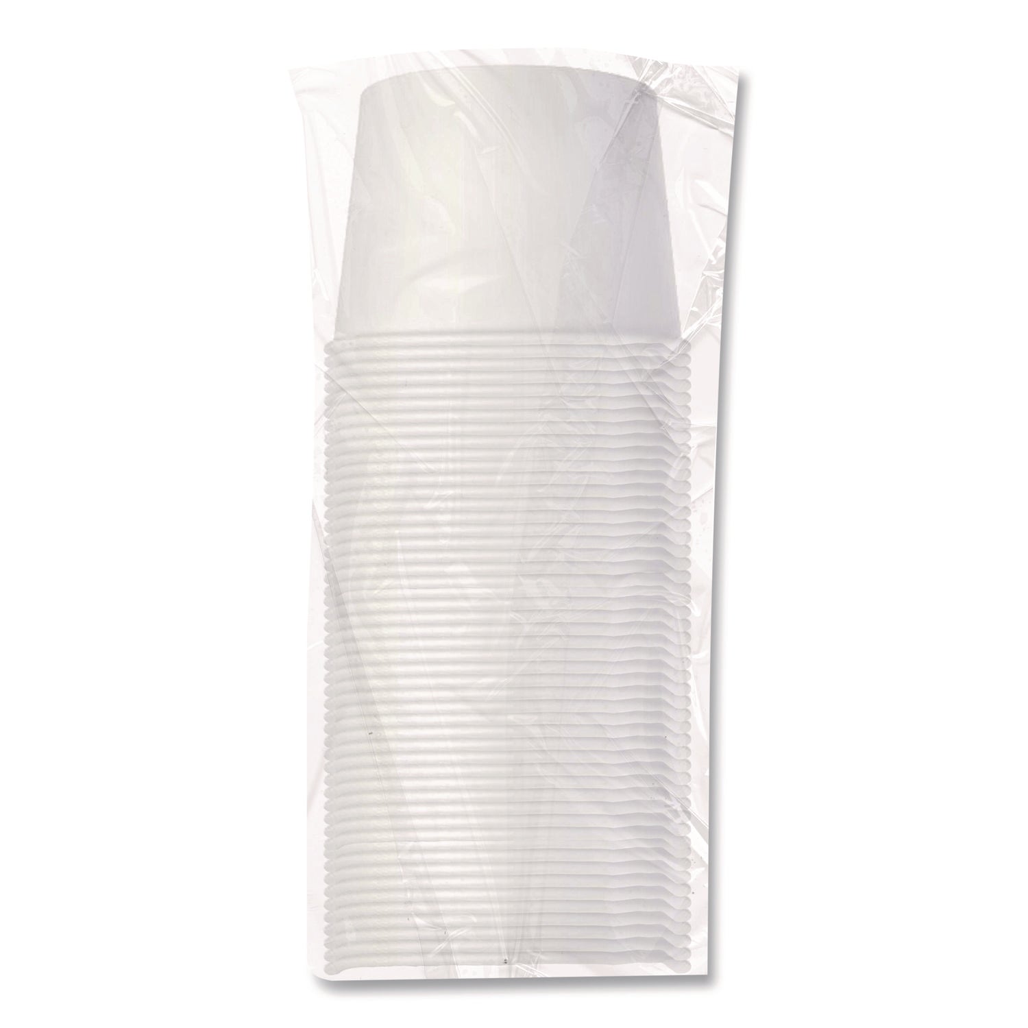 Double Poly Paper Food Containers, 10 oz, 3.8 dia x 2.7" h, White, Paper,1,000/Carton