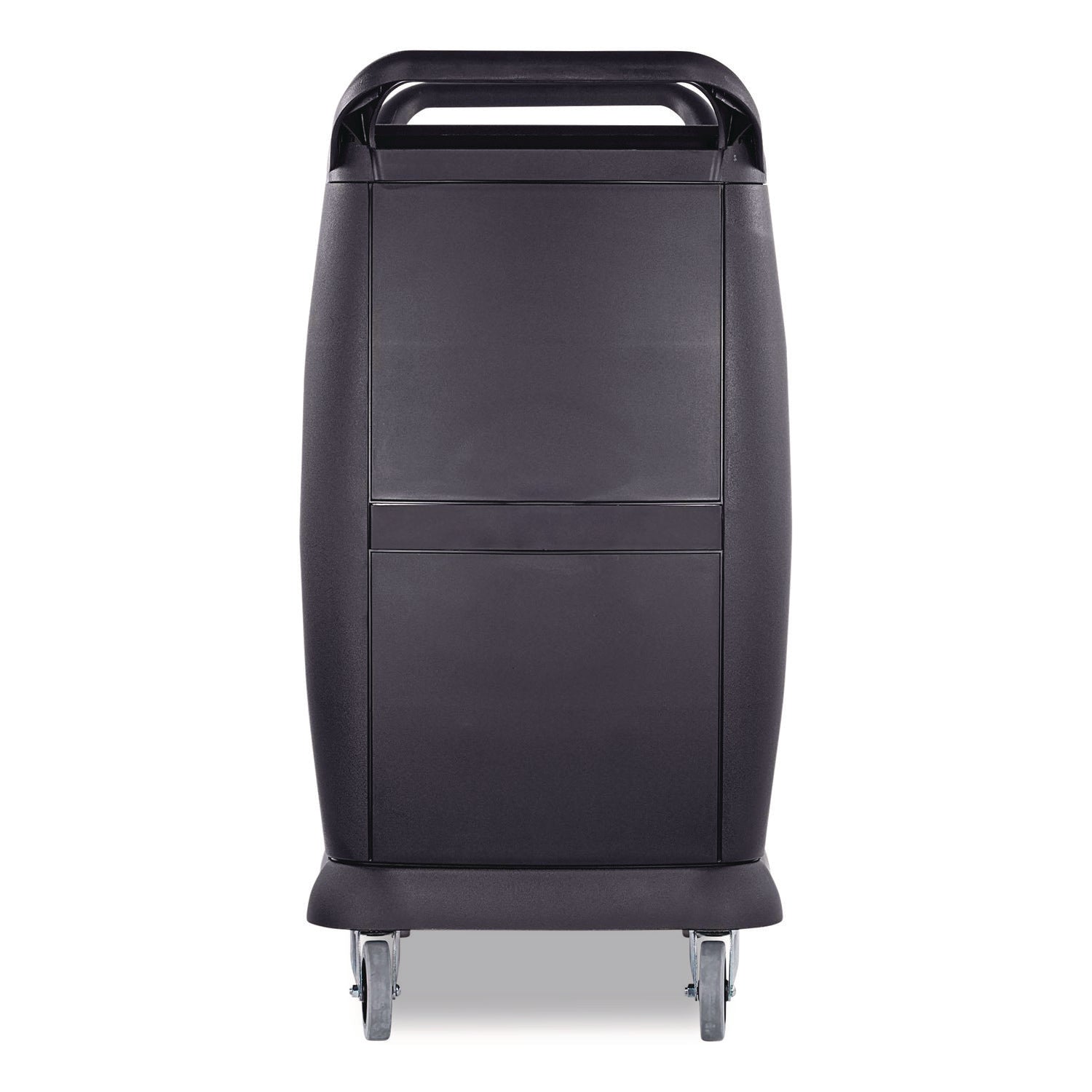 Bussing Cart, Plastic, 3 Shelves, 300 lb Capacity, 18 x 36.25 x 38, Black