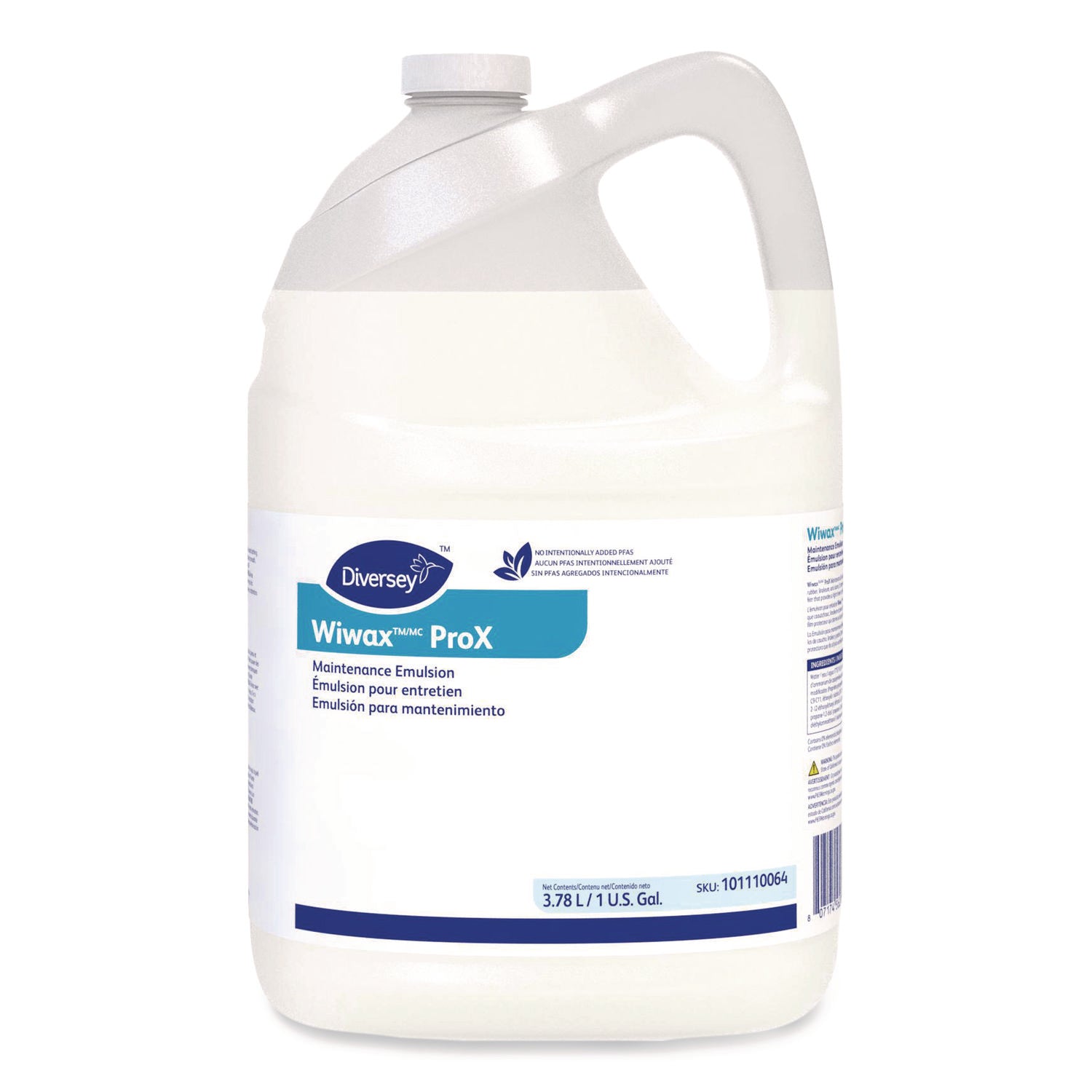 Diversey Care Wiwax Cleaning/Maintenance Emulsion - For Multi Surface - Concentrate - Liquid - 128 fl oz (4 quart) - 8.5 pH - Characteristic Scent - White Bottle - 1 Each