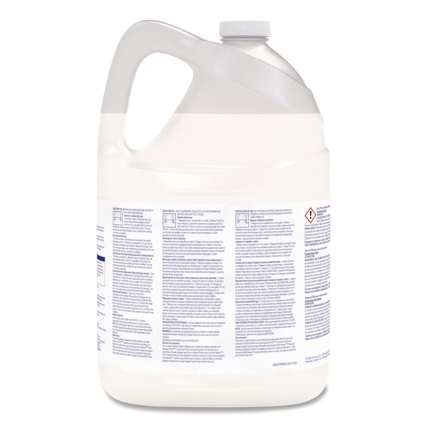 Diversey Care Wiwax Cleaning/Maintenance Emulsion - For Multi Surface - Concentrate - Liquid - 128 fl oz (4 quart) - 8.5 pH - Characteristic Scent - White Bottle - 1 Each